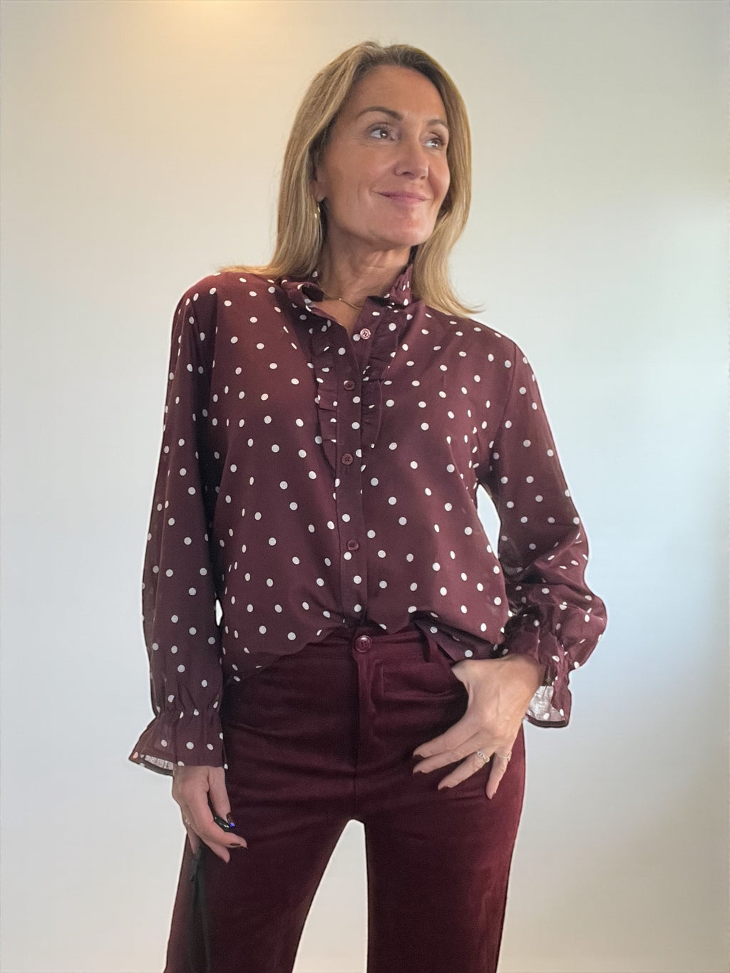 Chemisier Darling bordeaux