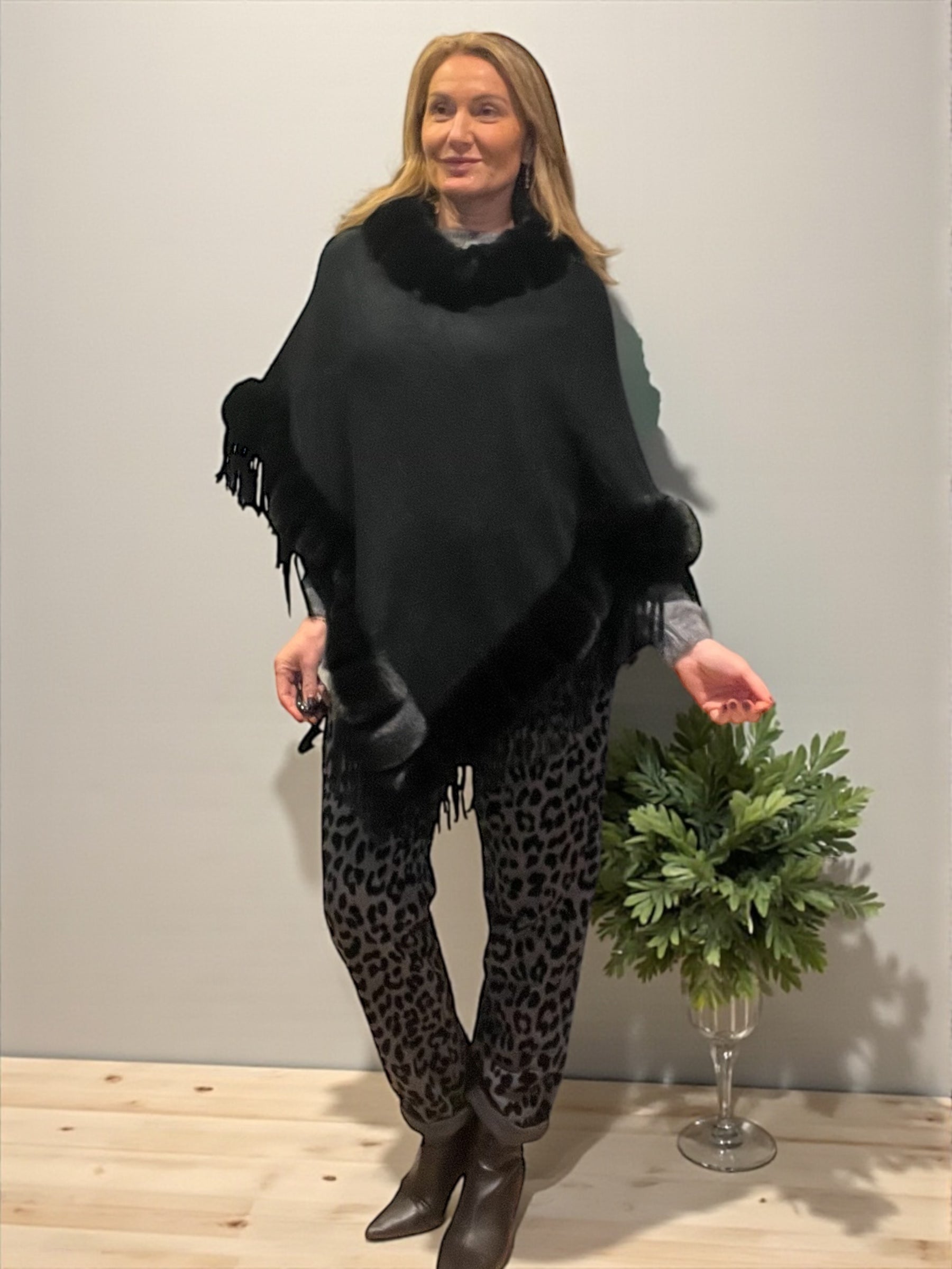 Poncho Floche noir