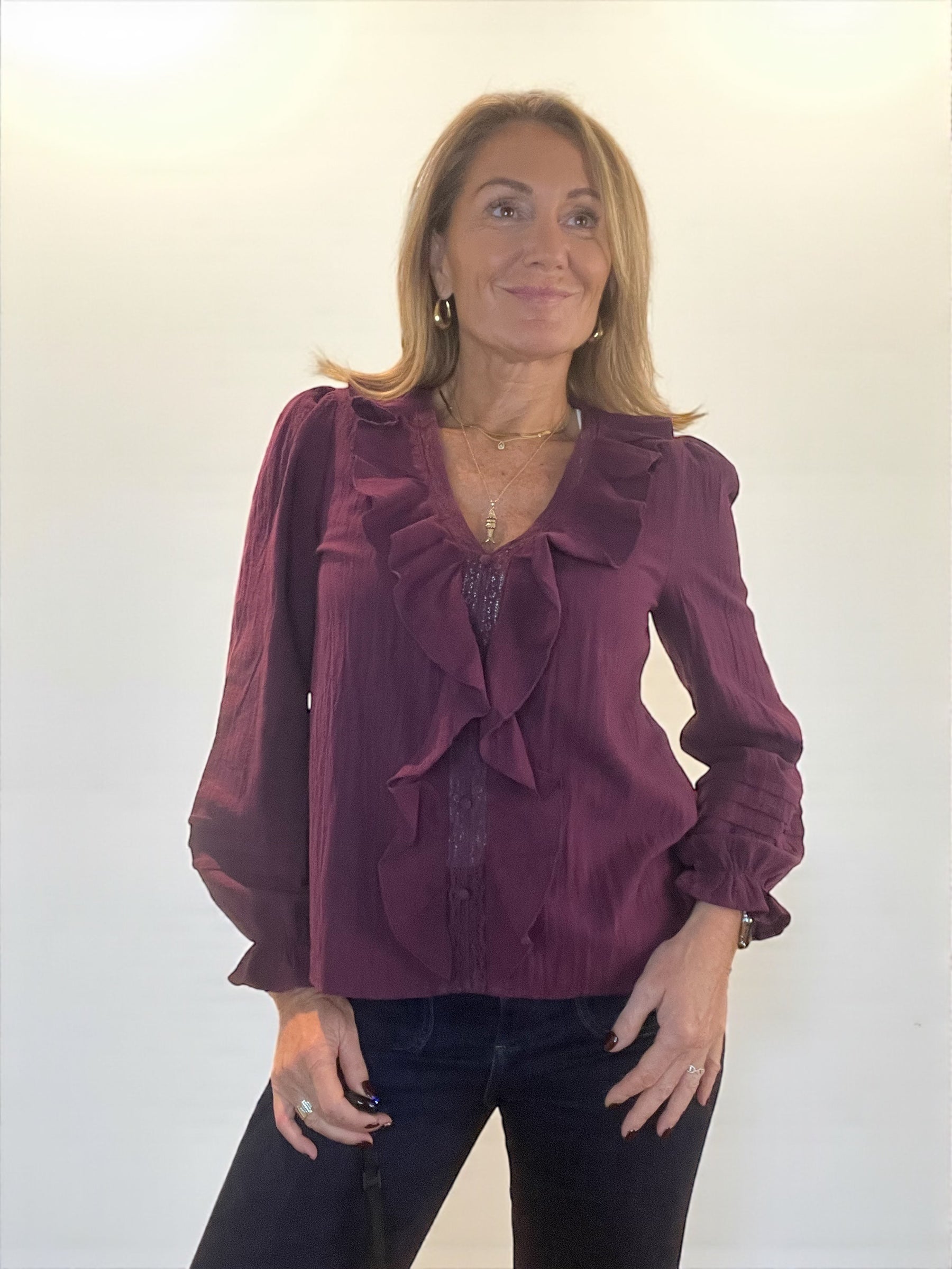 Chemisier Kelly Bordeaux