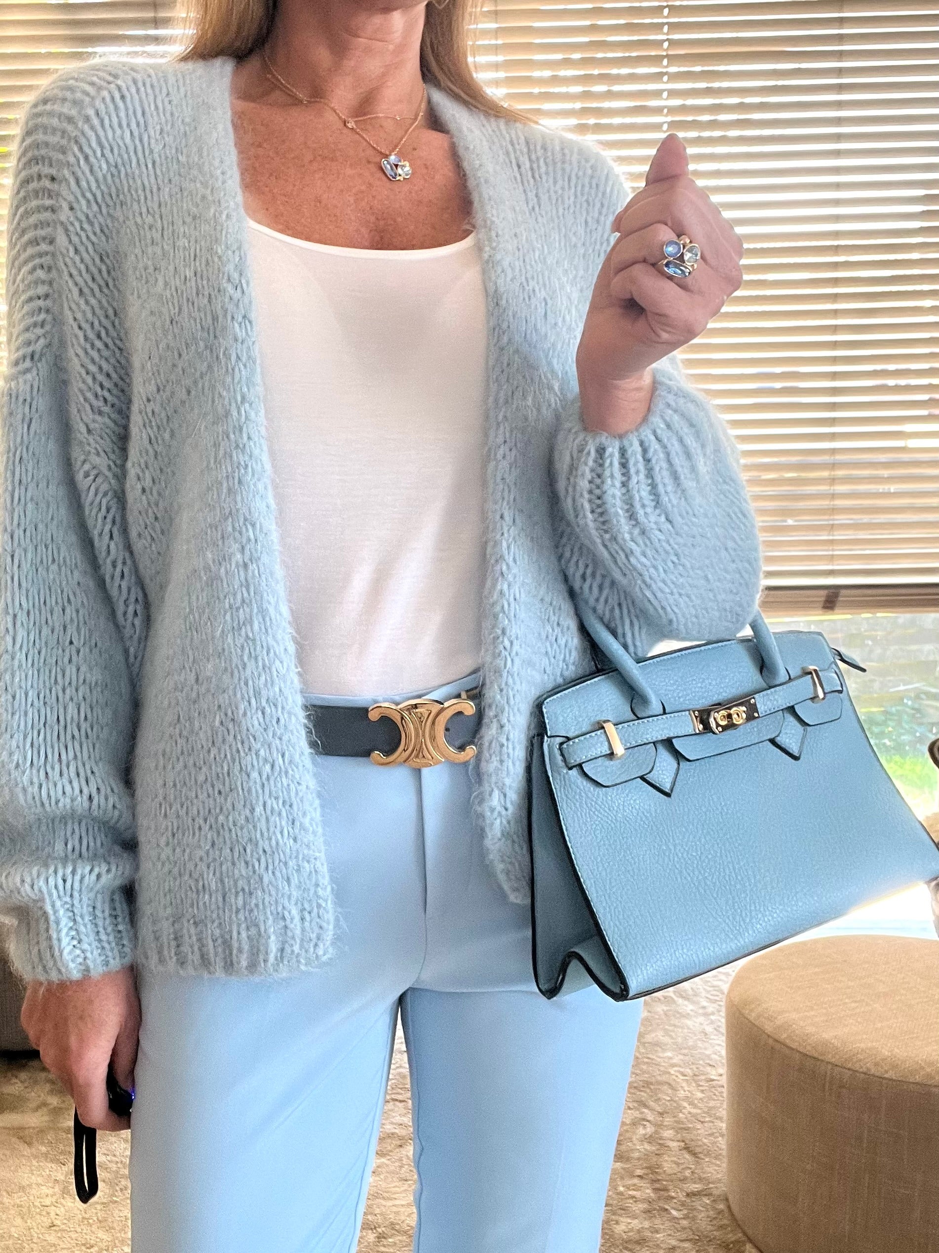 Gilet Bernadette bleu ciel