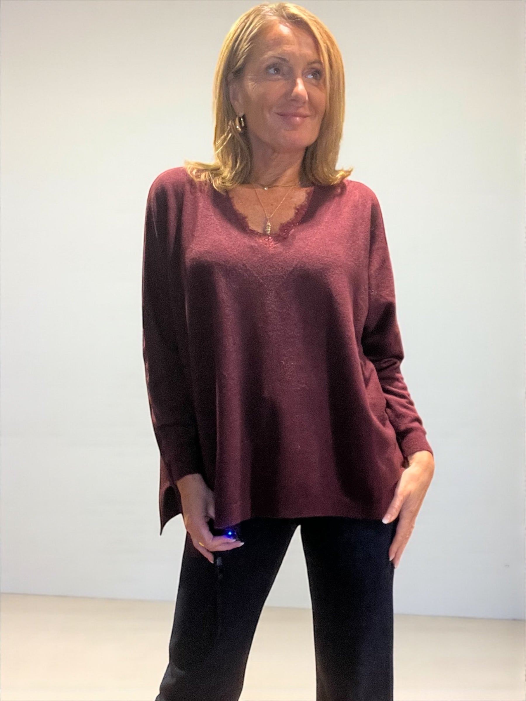 Pull Sharmen lié de vin 🍷