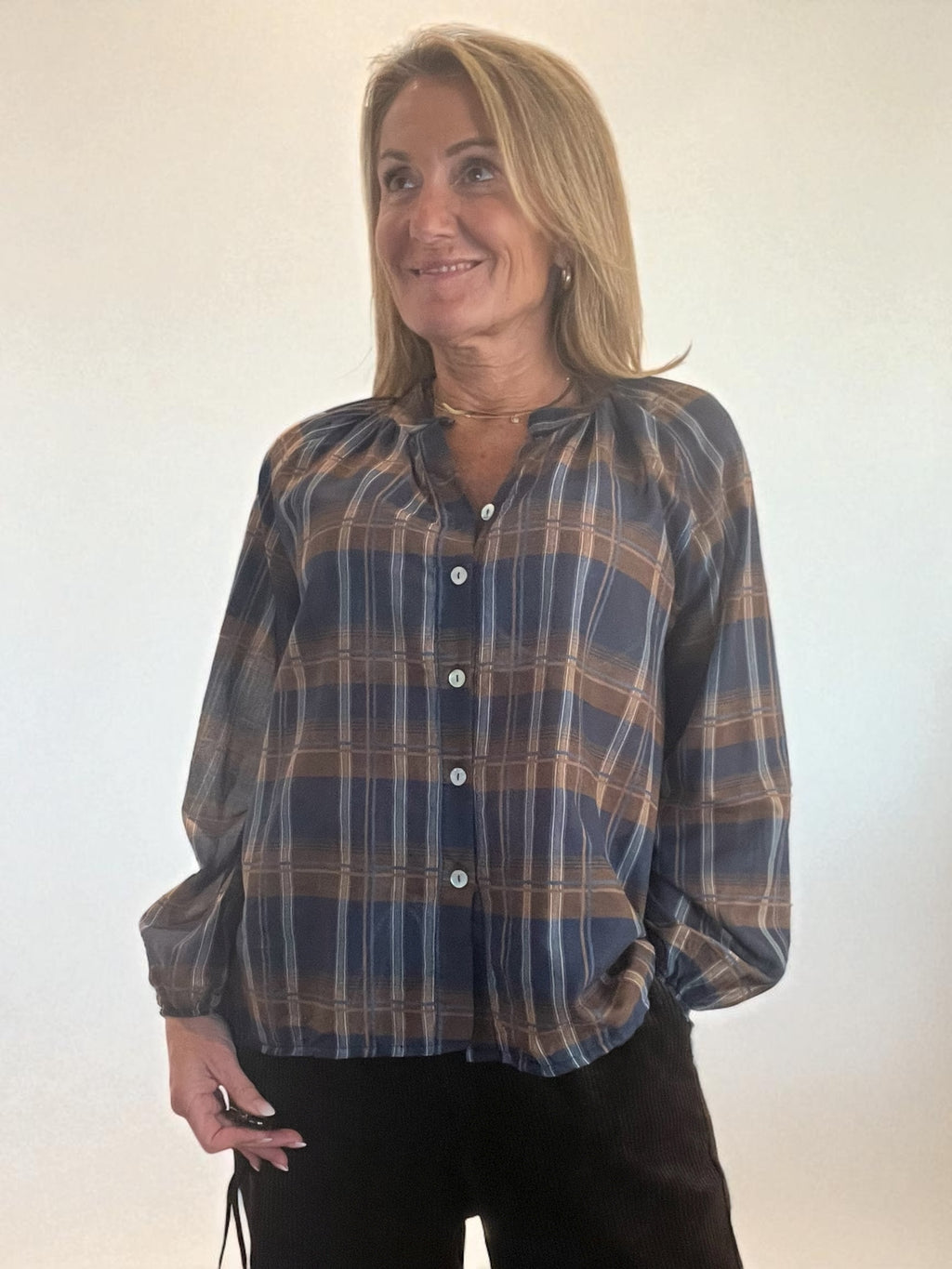 Chemisier Melane Marine💙