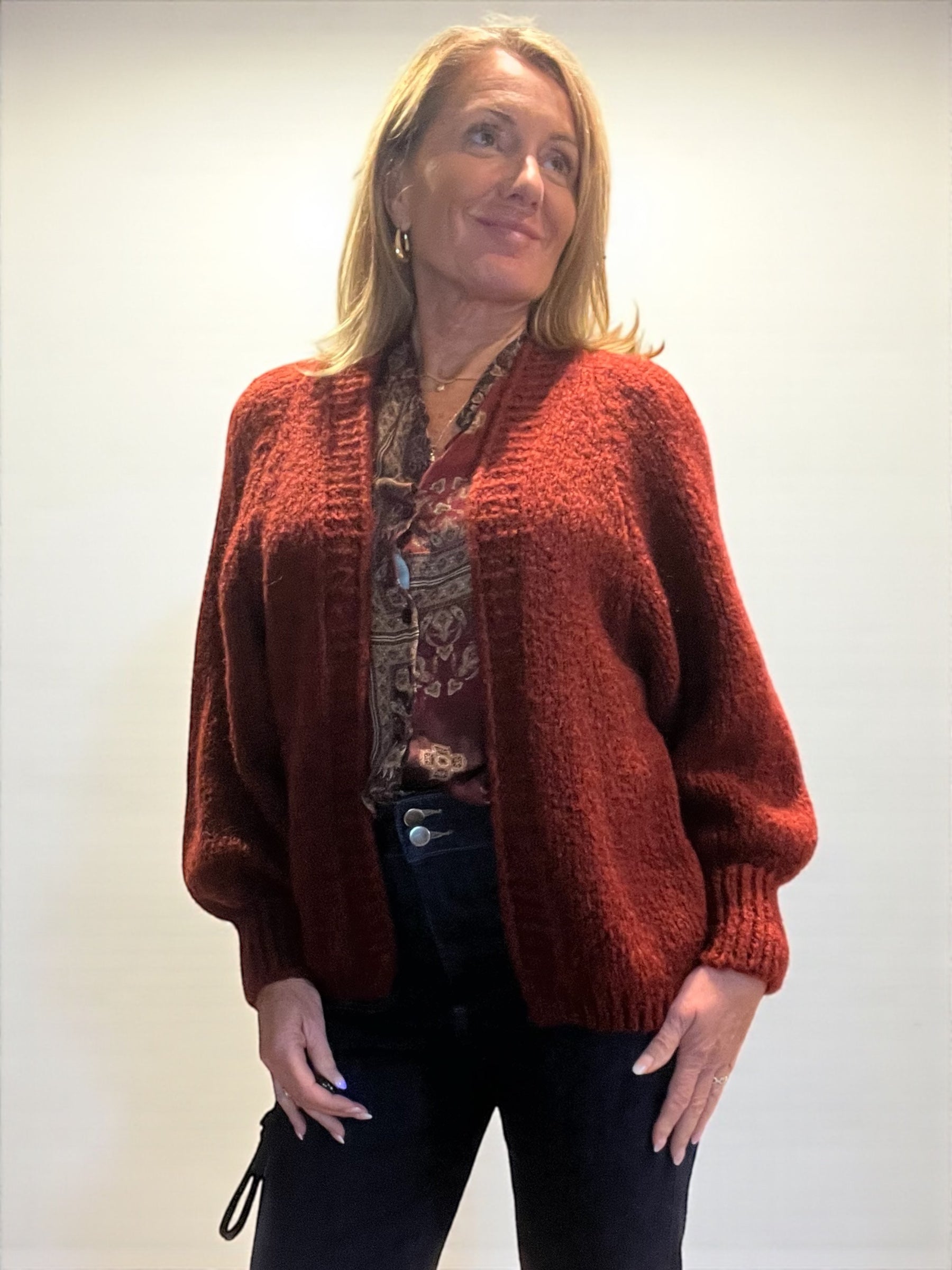 Gilet Anaëlle bordeaux