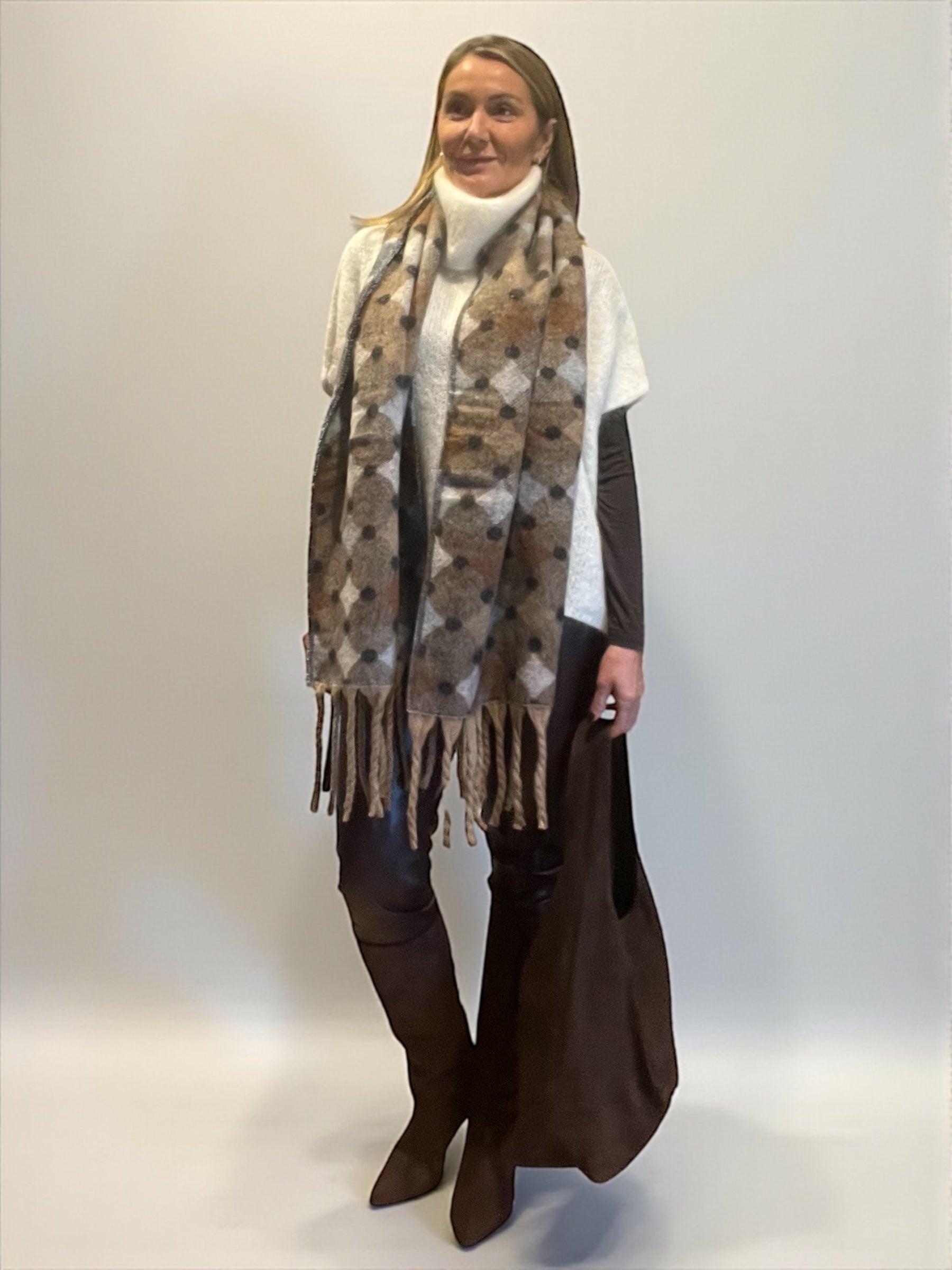 Écharpe Losange Choco