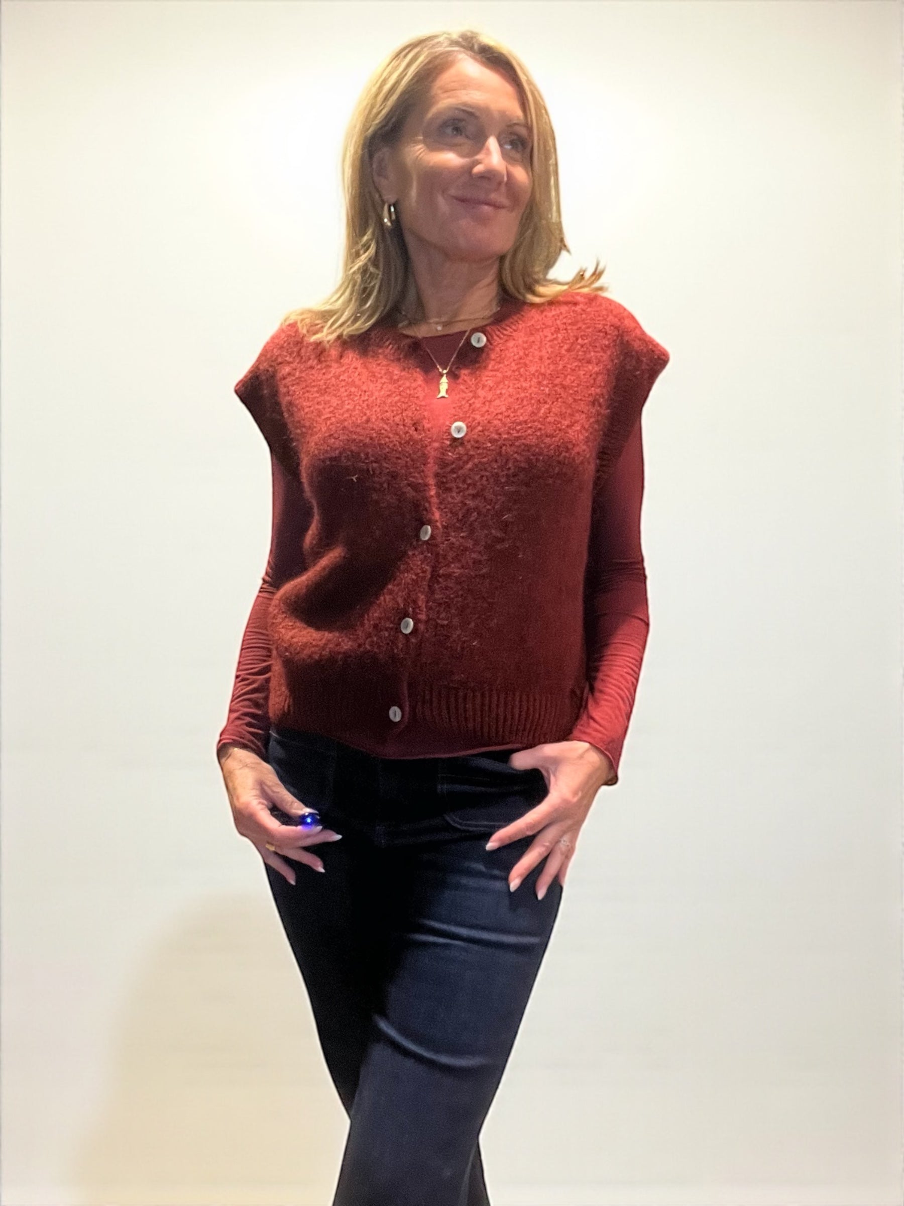 Gilet Victor bordeaux