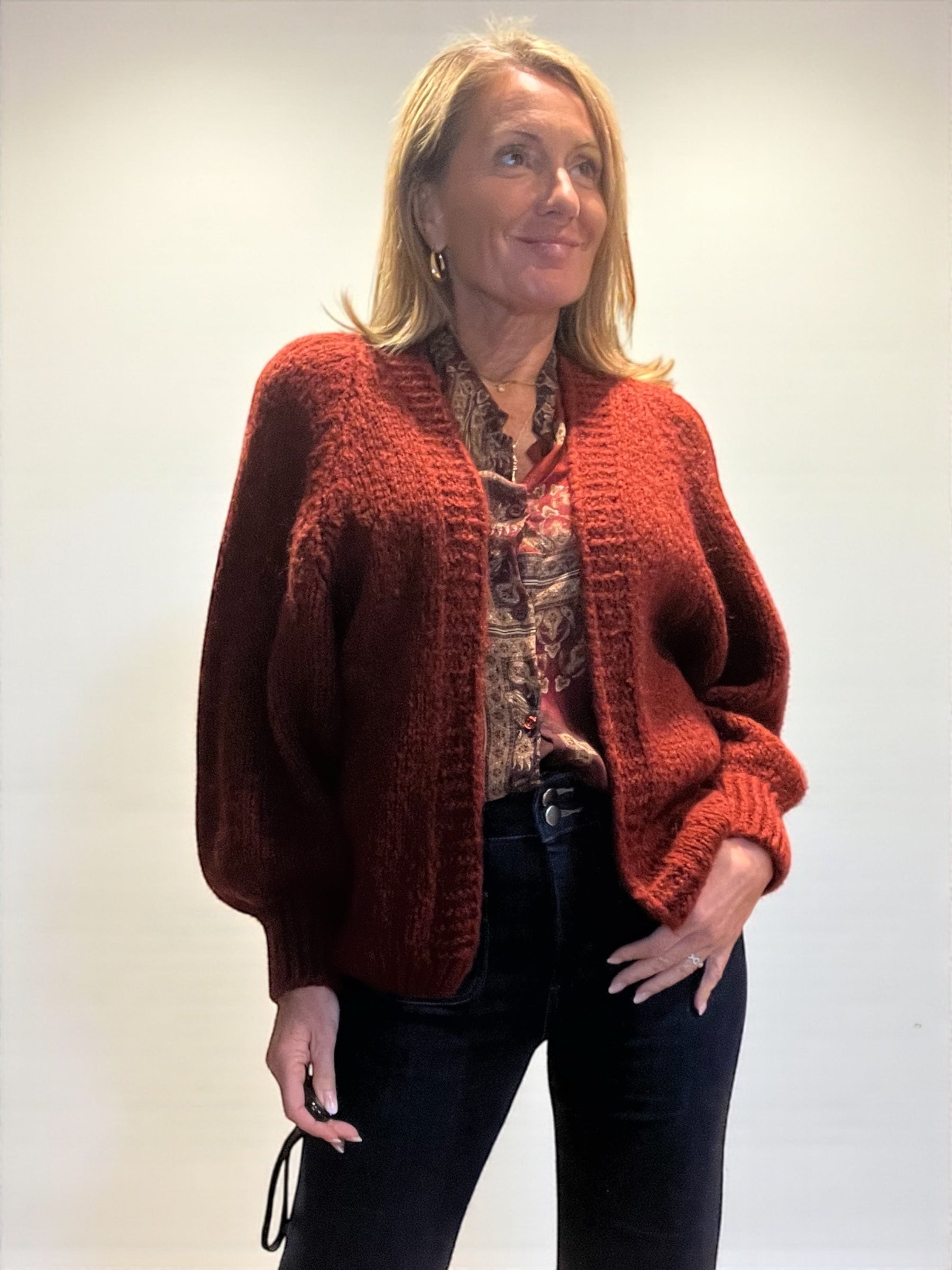 Gilet Anaëlle bordeaux