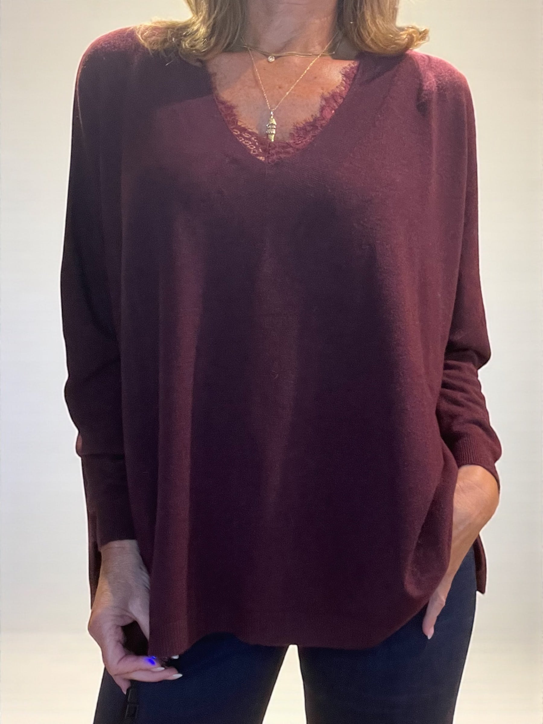 Pull Sharmen lié de vin 🍷