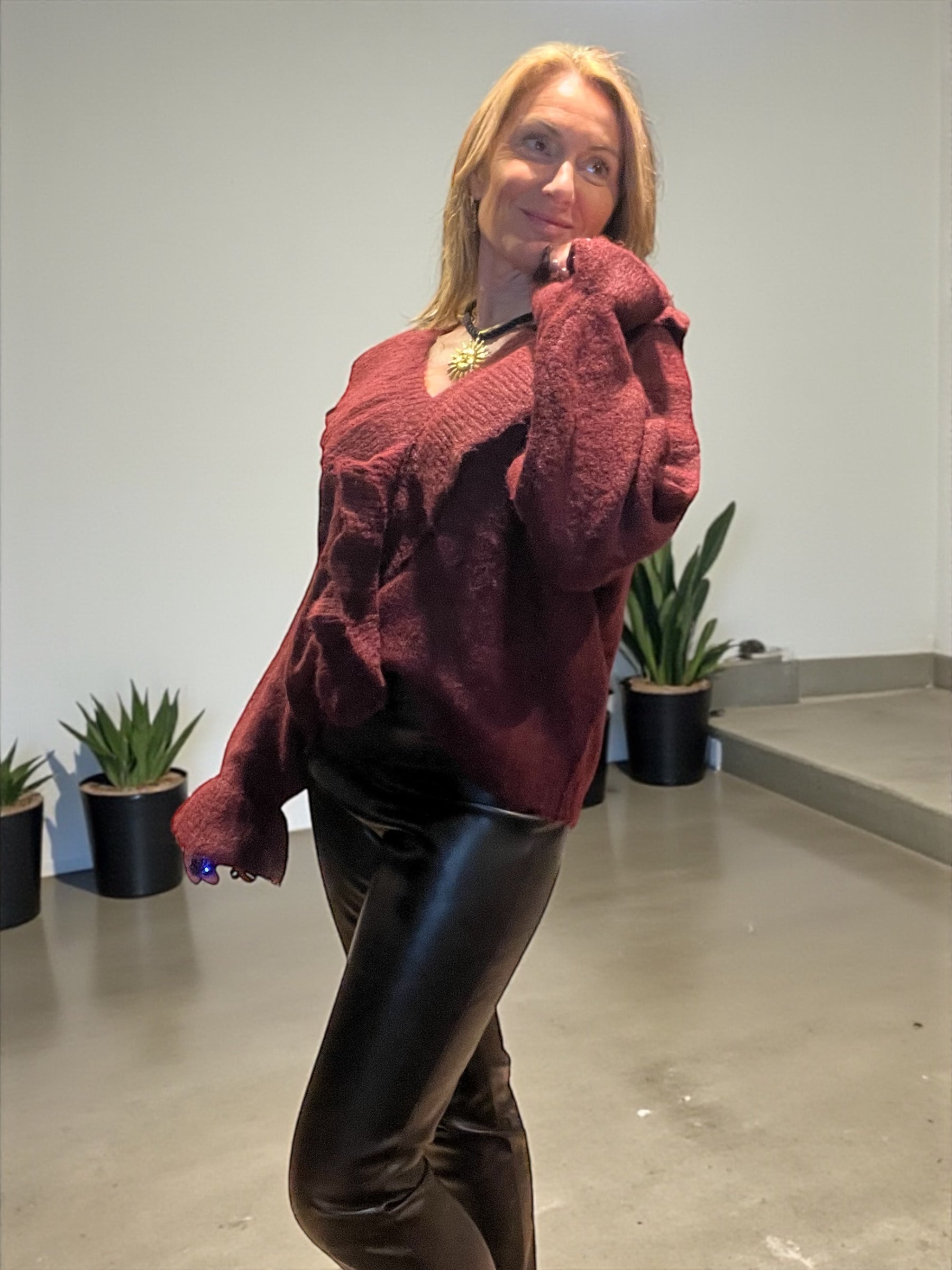 Pull Frontaux Bordeaux 🍷