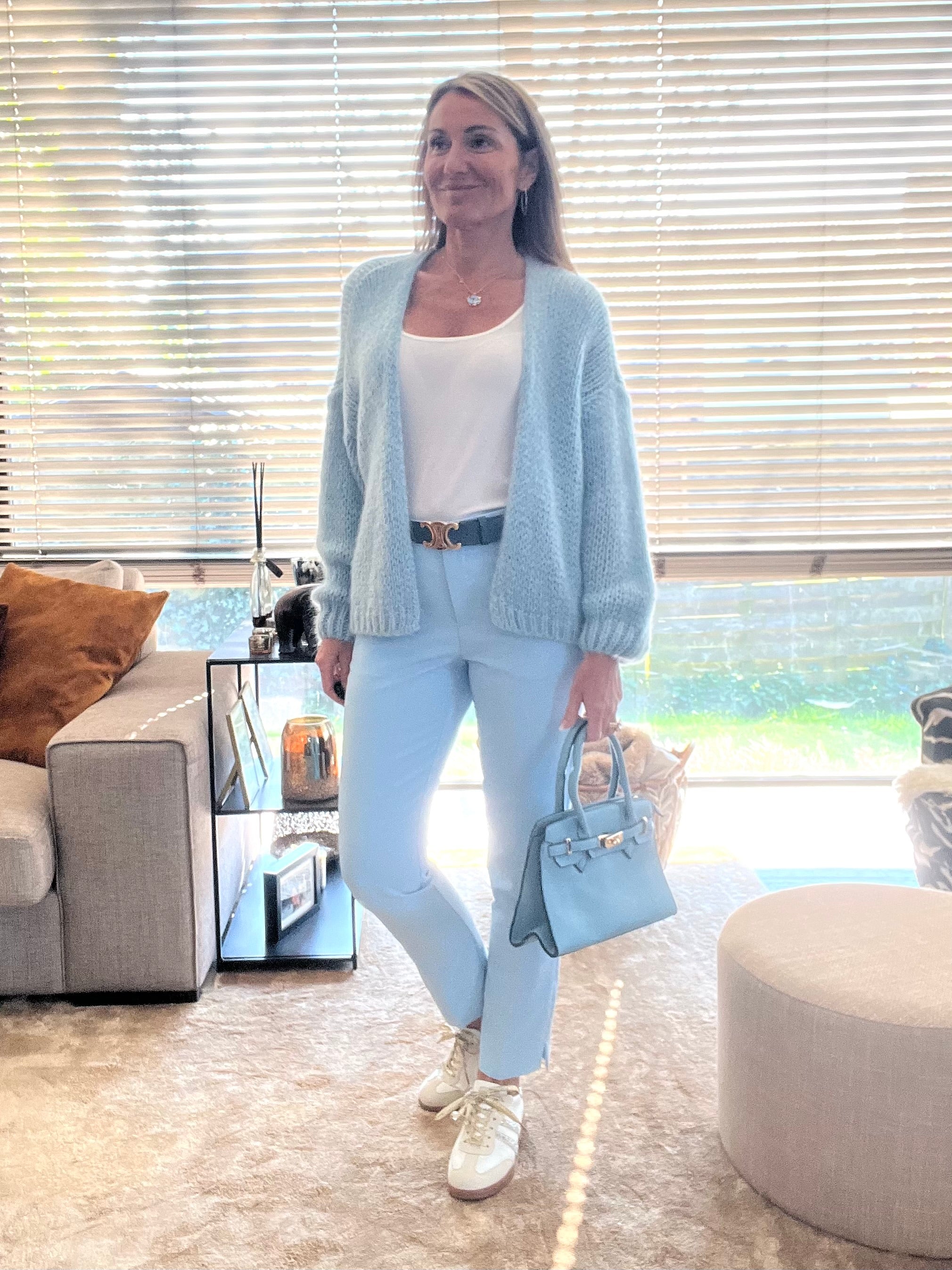 Gilet Bernadette bleu ciel