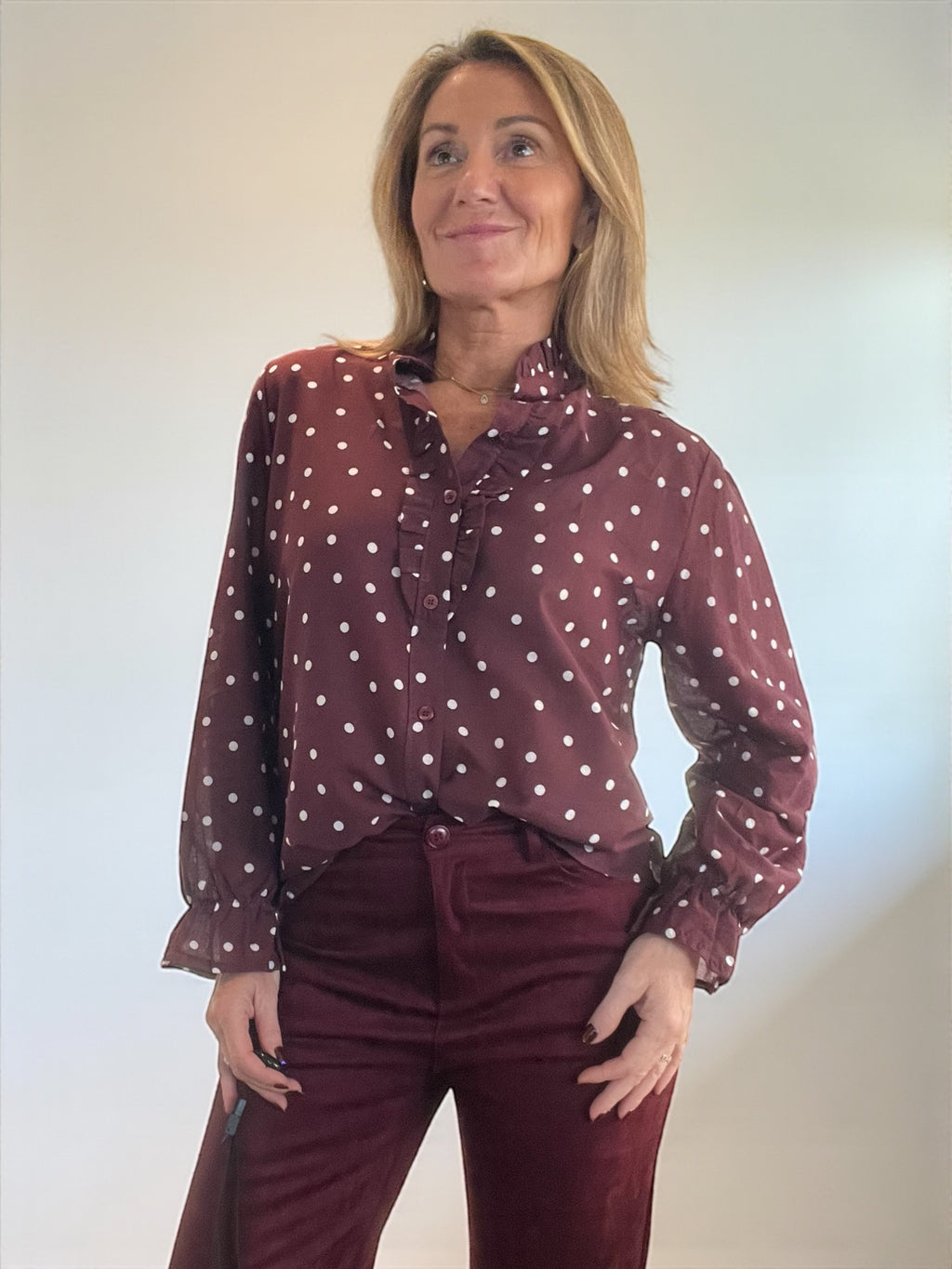 Chemisier Darling bordeaux