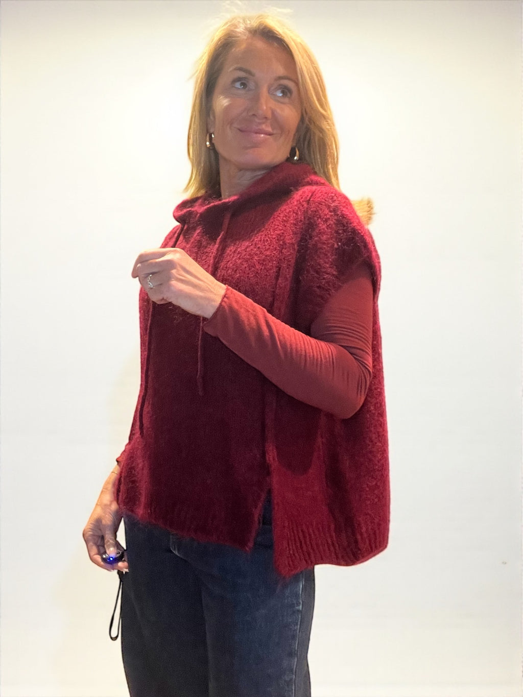 Pull Castor Bordeaux
