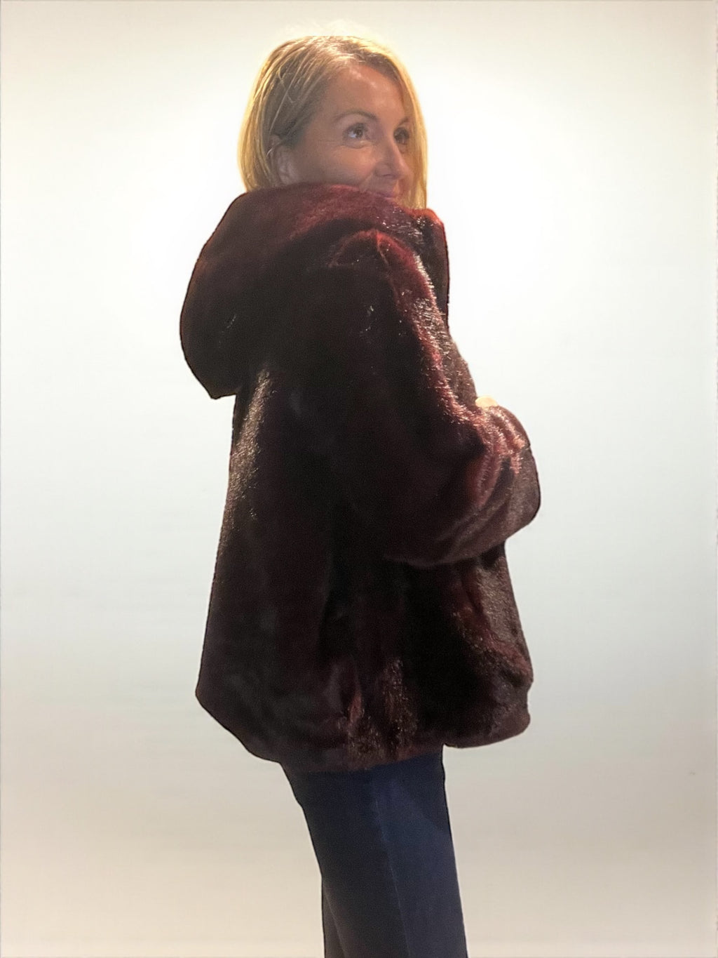 Veste Vison Burgundy