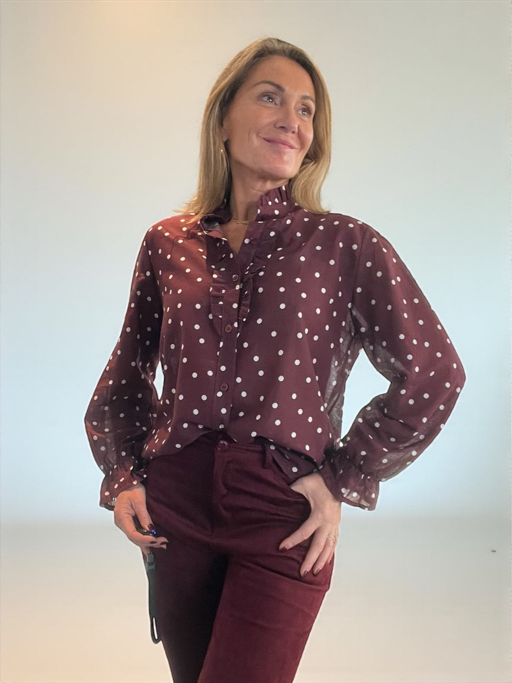 Chemisier Darling bordeaux