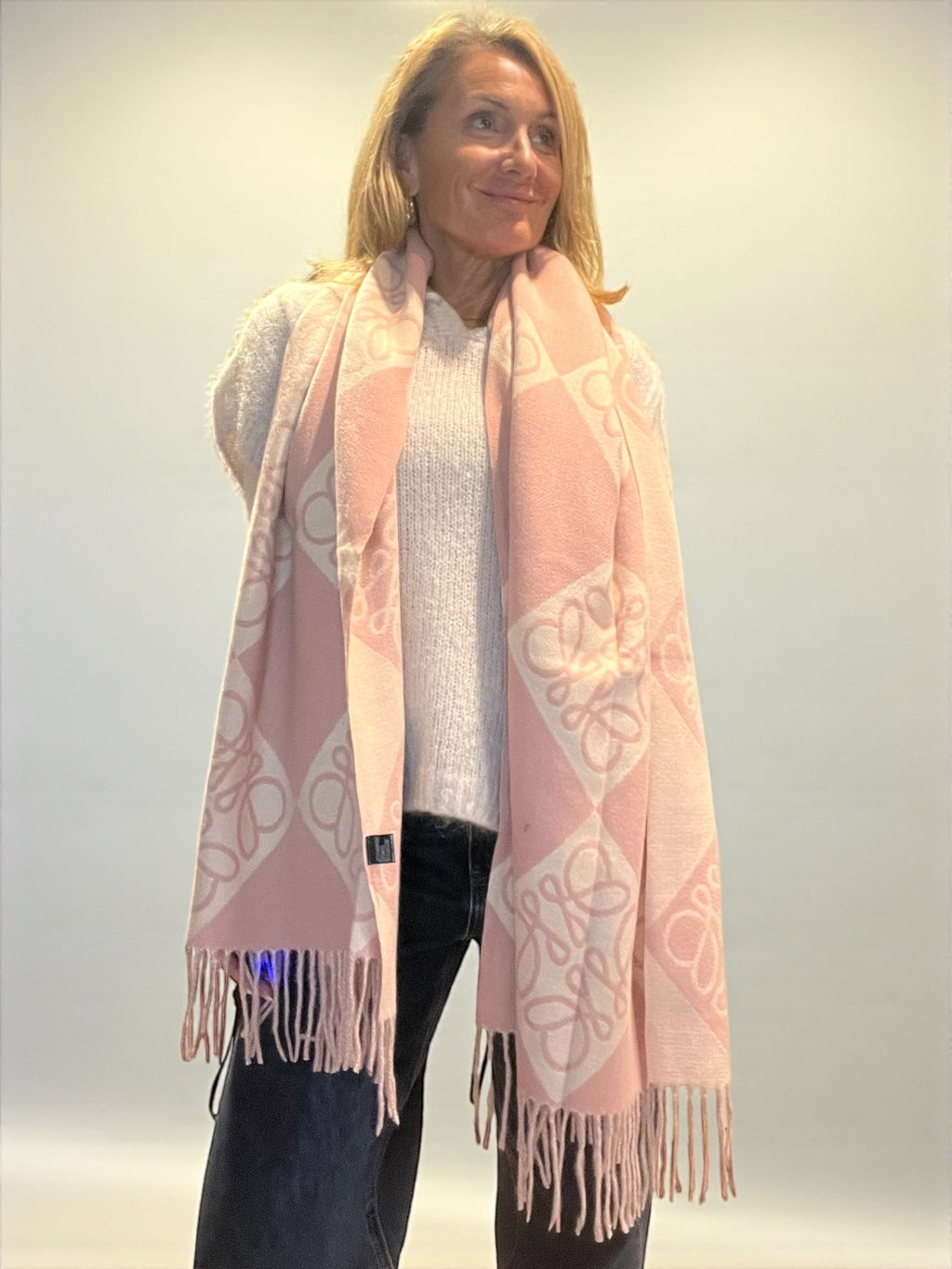 Écharpe Chacha Rose poudré