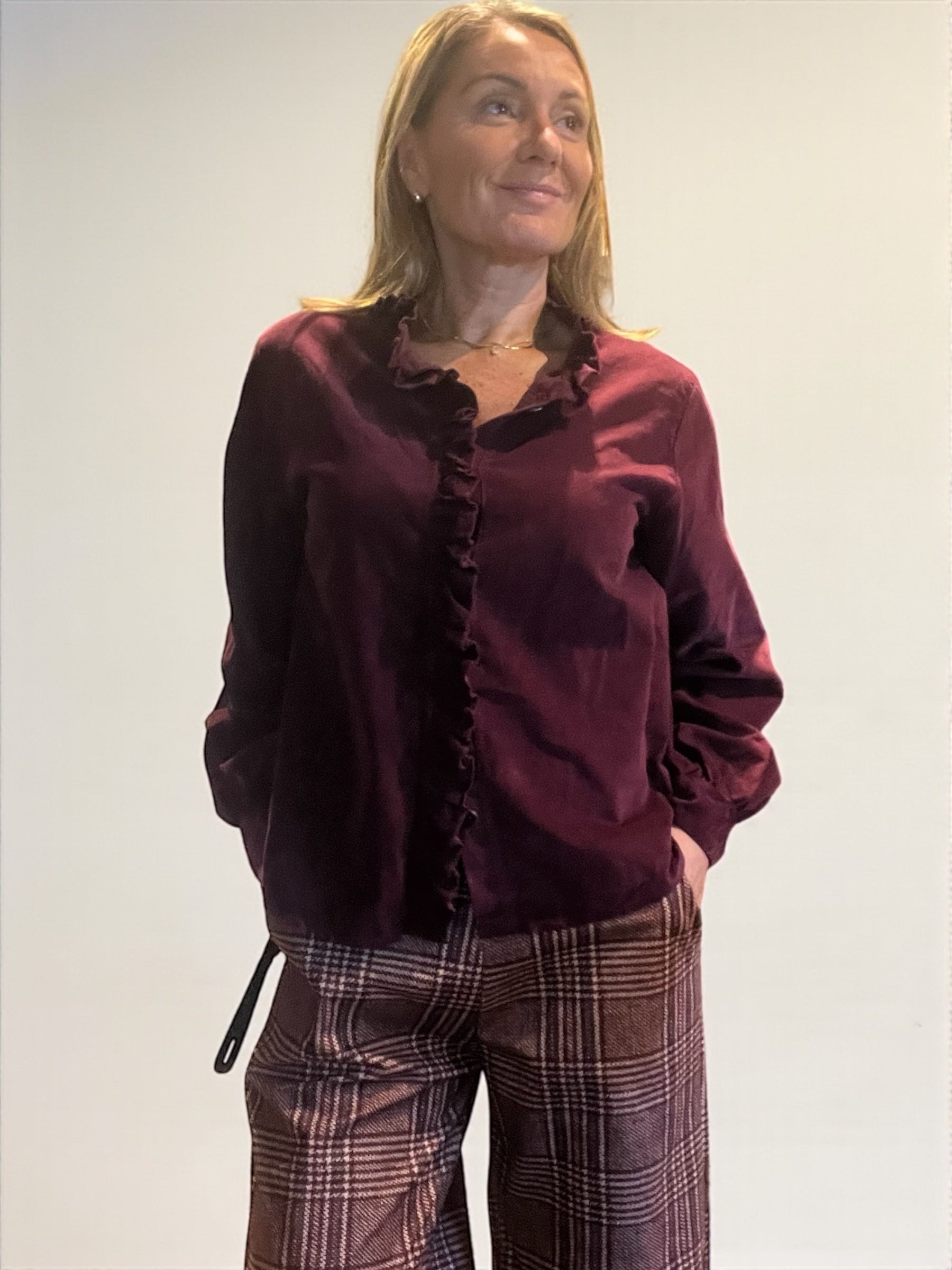 Chemisier Diva bordeaux