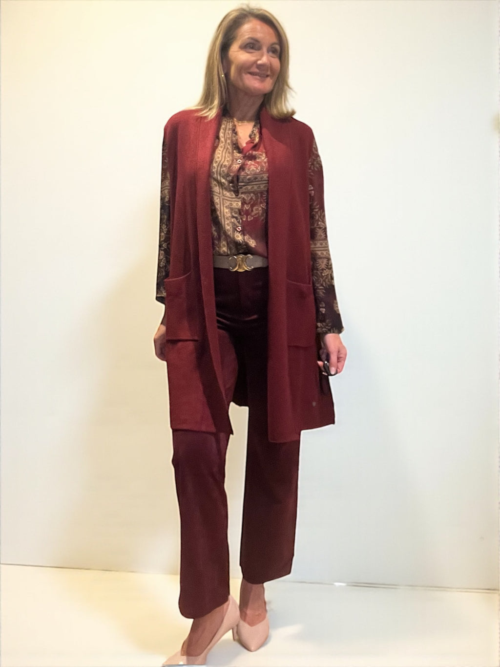 Gilet Moli bordeaux