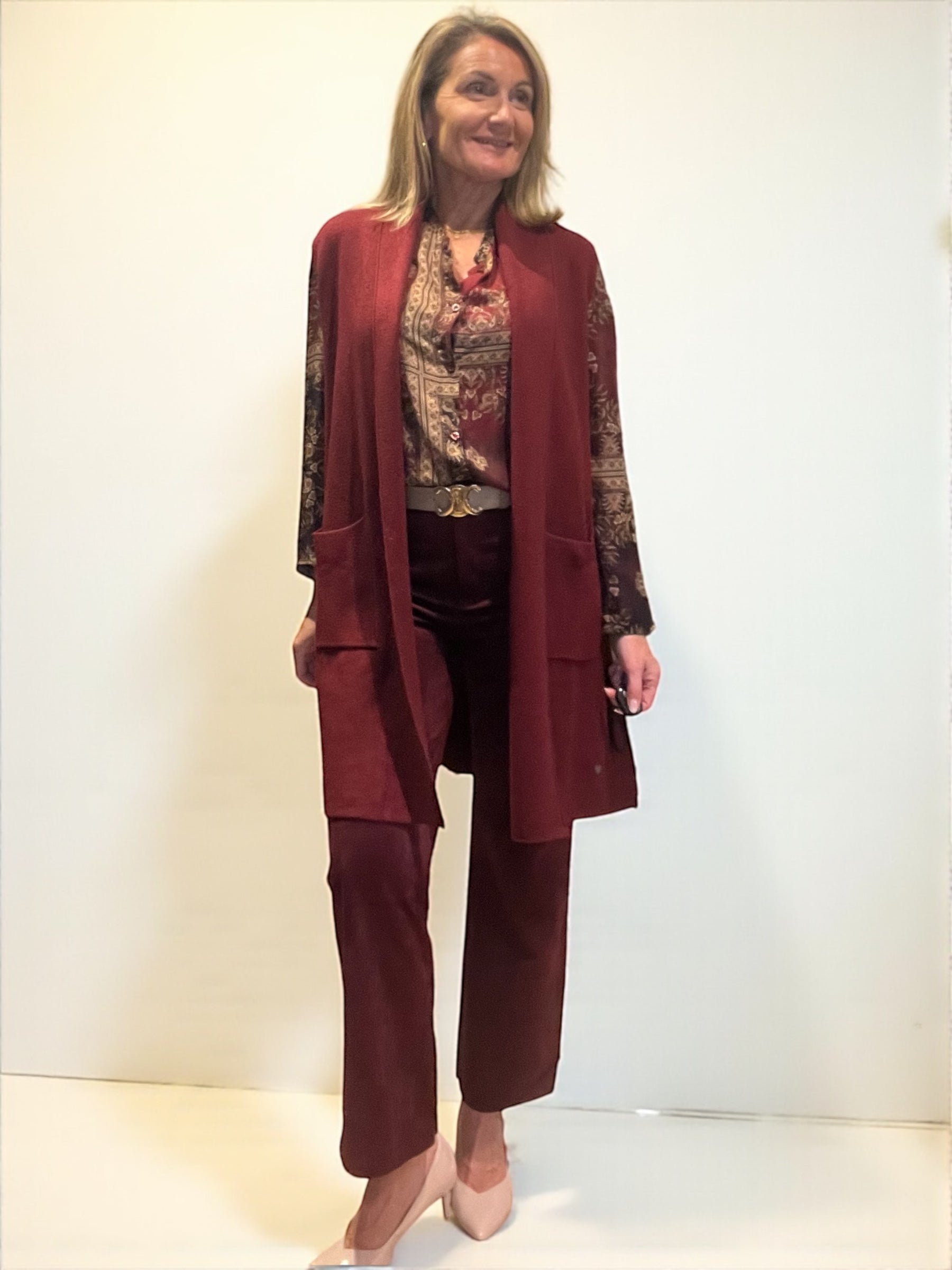 Gilet Moli bordeaux