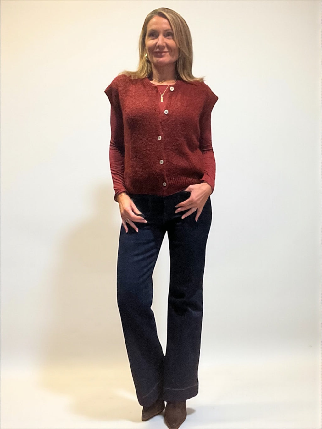 Gilet Victor bordeaux