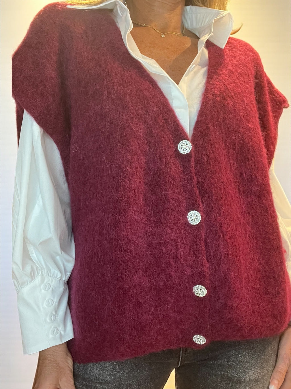Gilet Laura Bordeaux