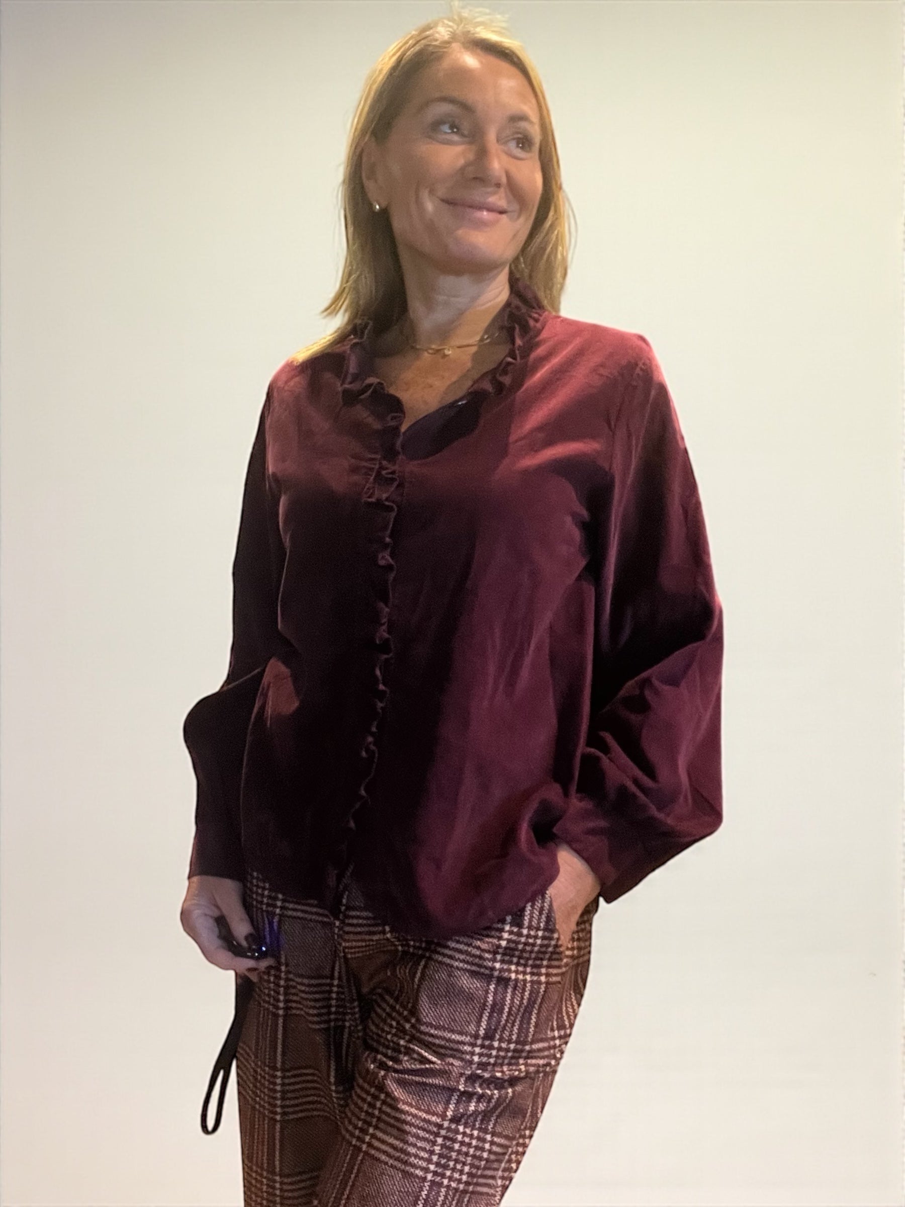 Chemisier Diva bordeaux