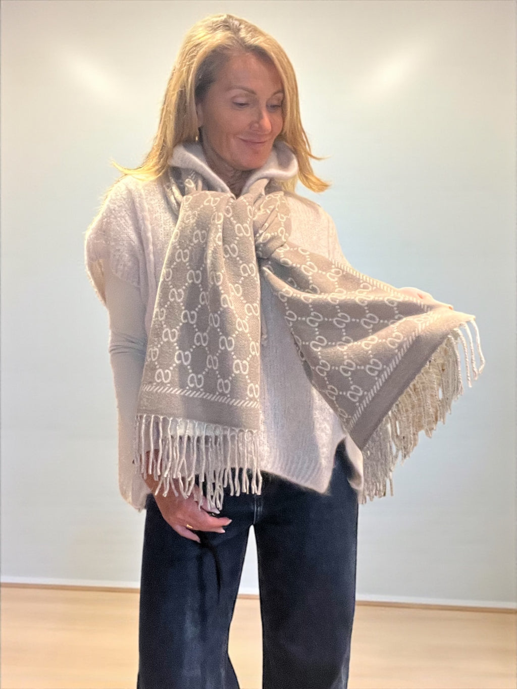 Écharpe Lewis Taupe