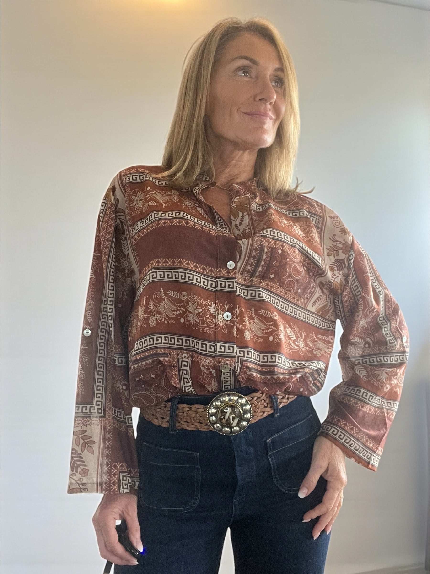 Chemisier Magda terracota