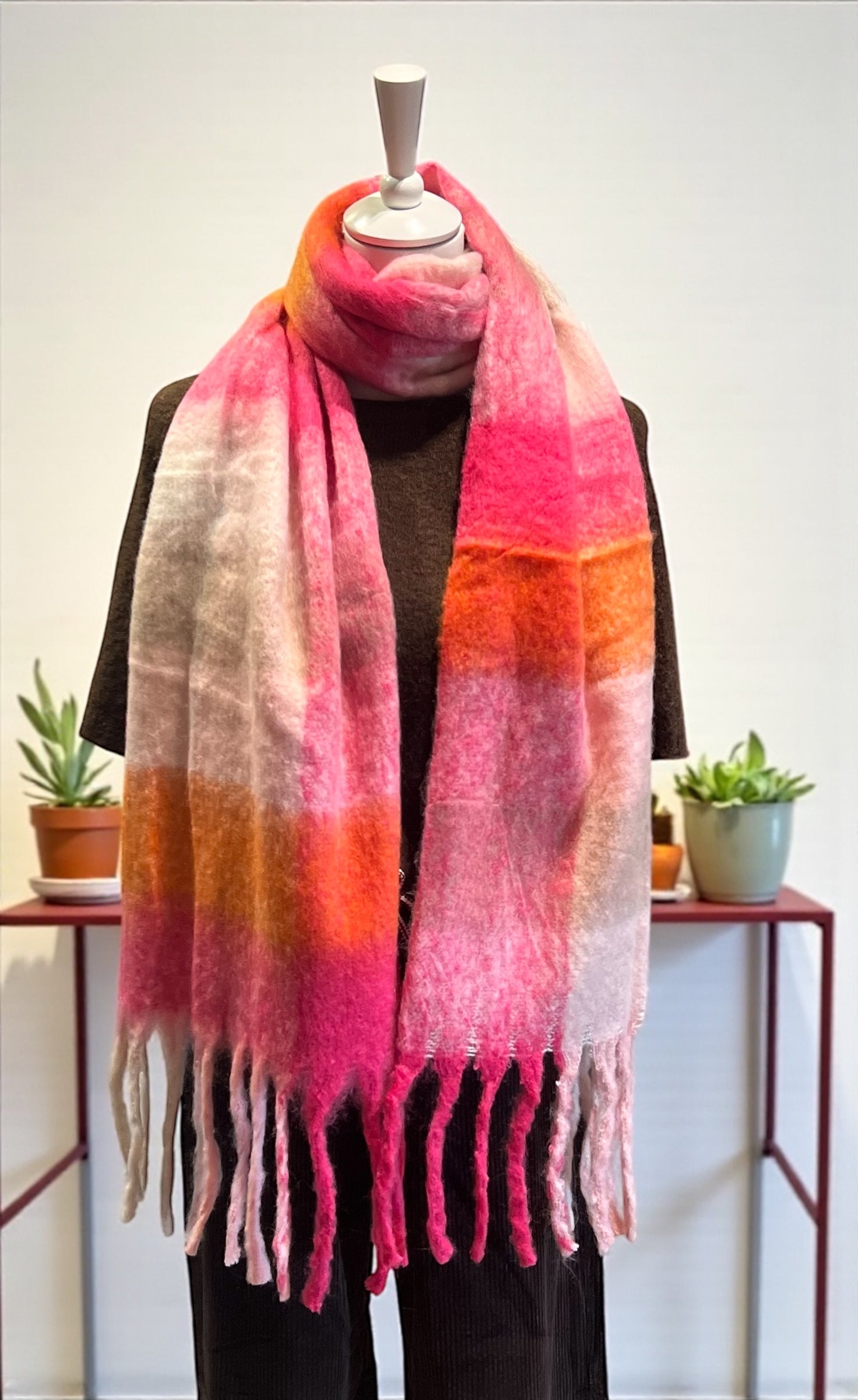 Écharpe 6 Fushia & Rose