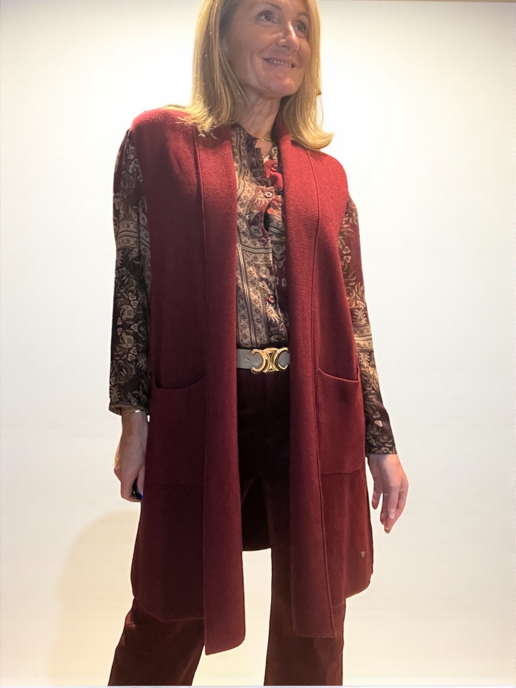 Gilet Moli bordeaux