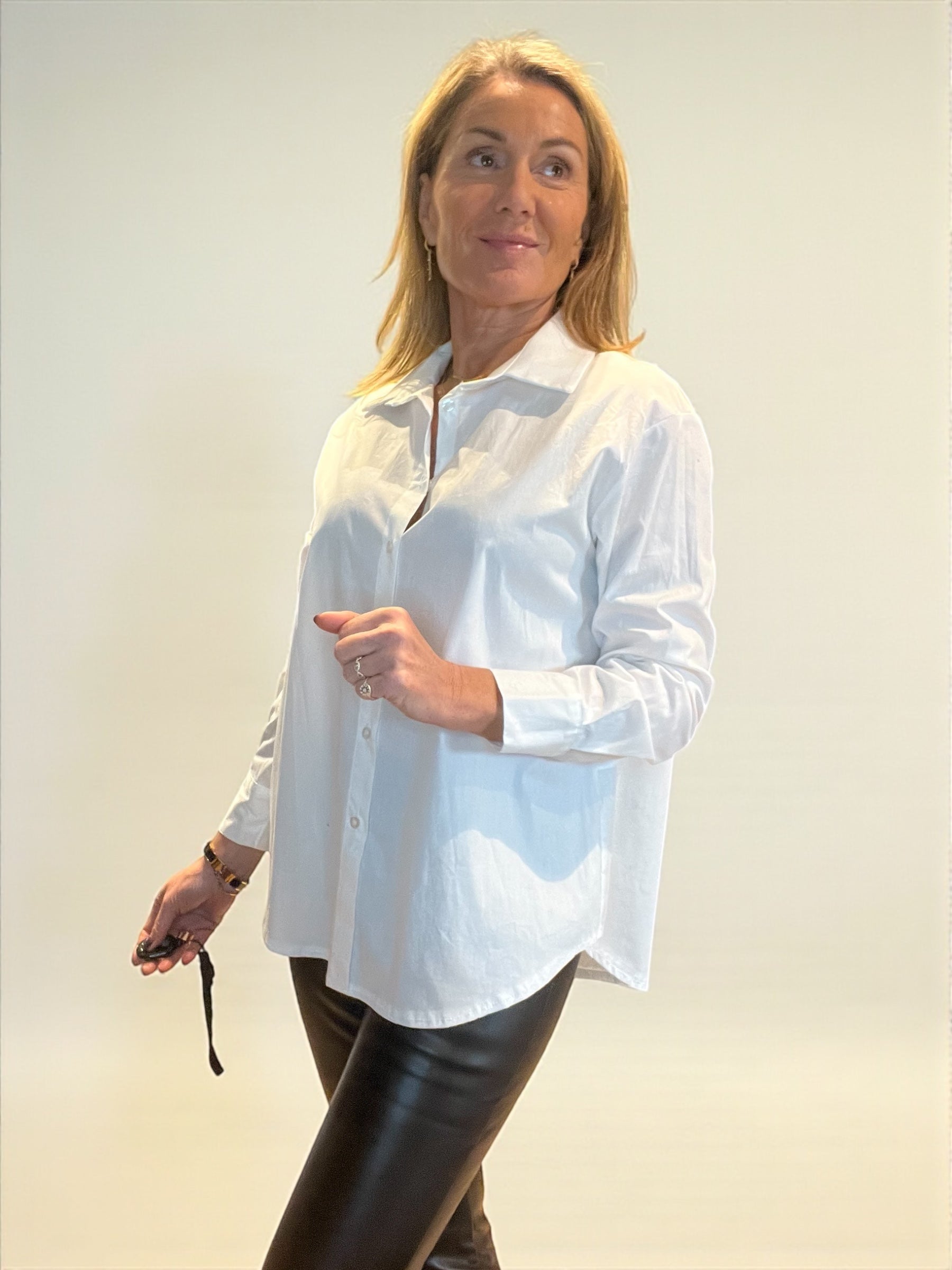 Chemisier Carbone blanc