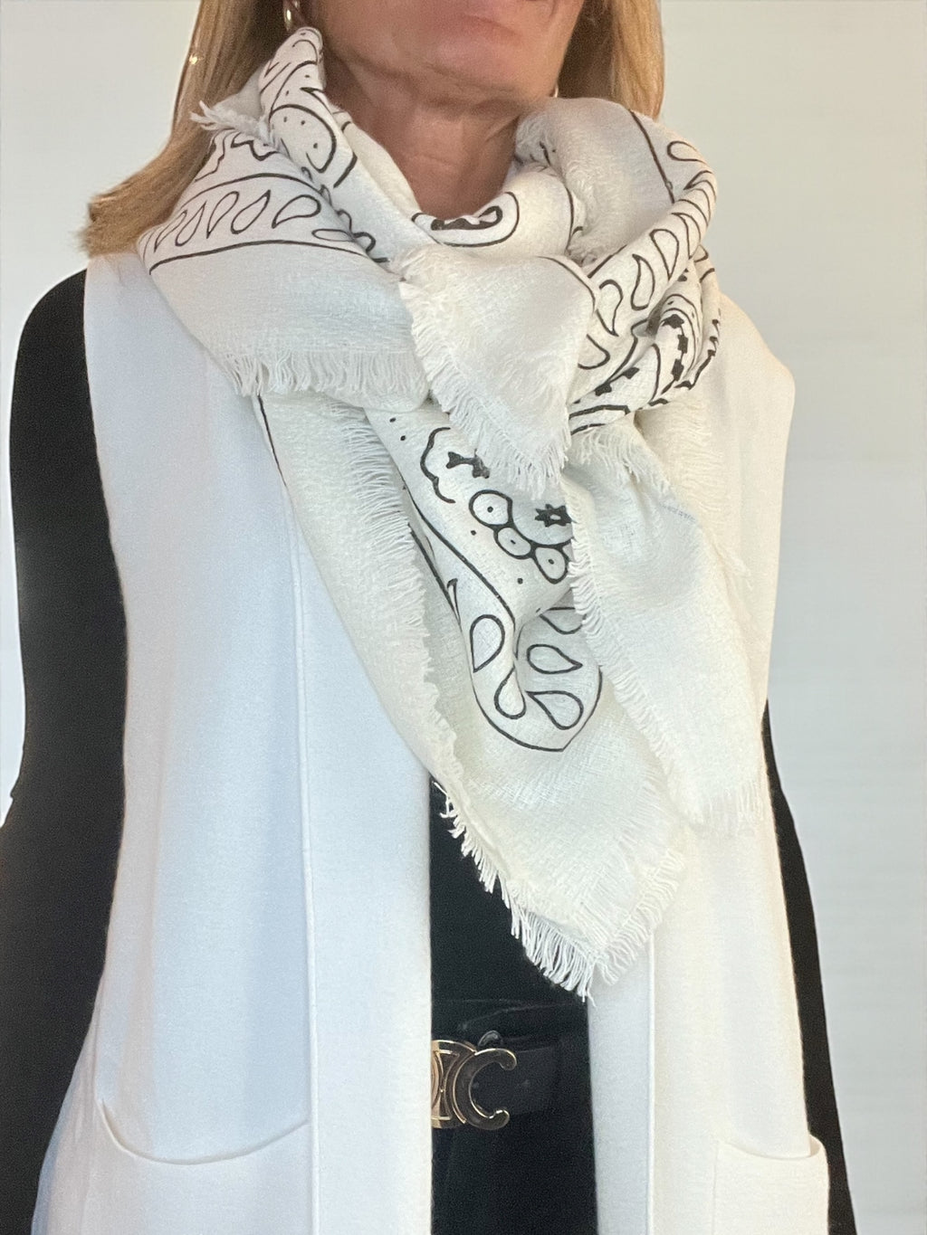 Écharpe Bandana écrue