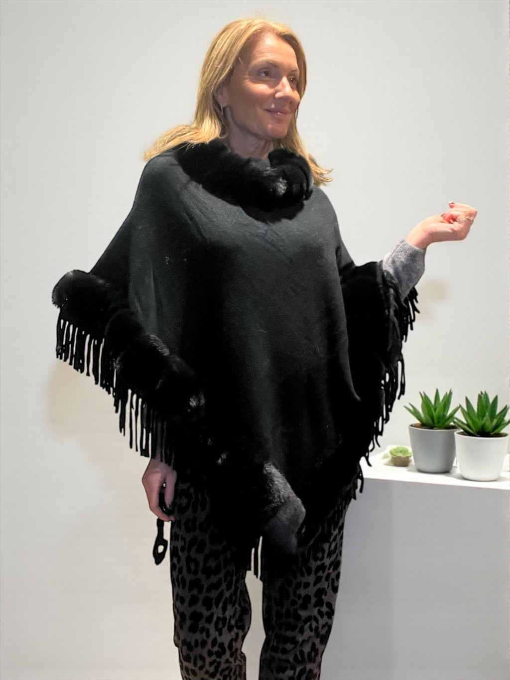 Poncho Floche noir