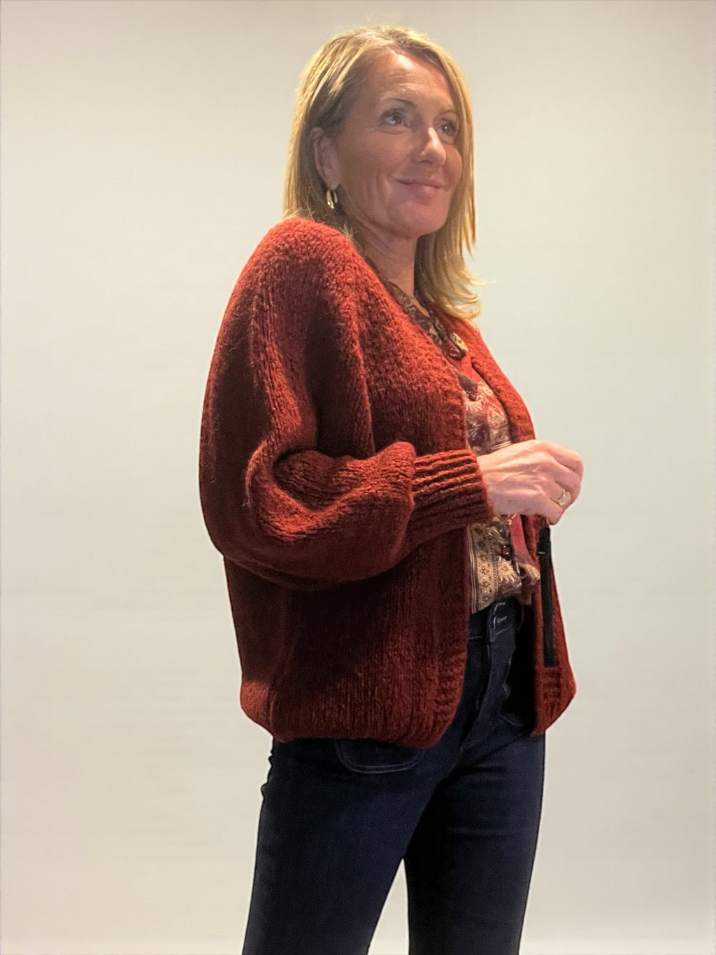 Gilet Anaëlle bordeaux