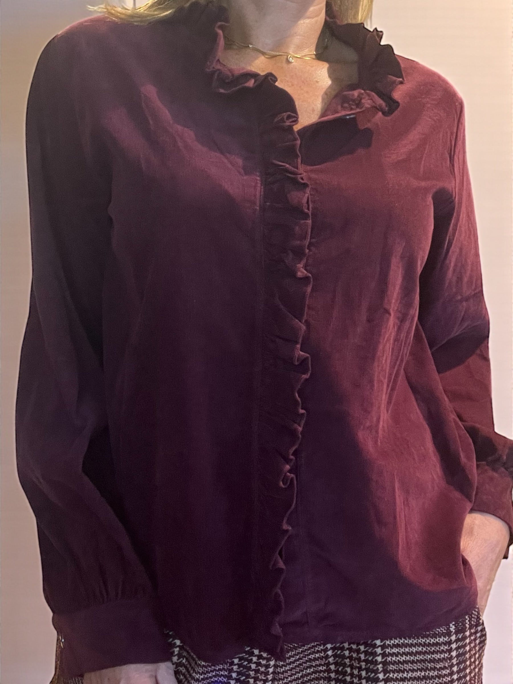Chemisier Diva bordeaux