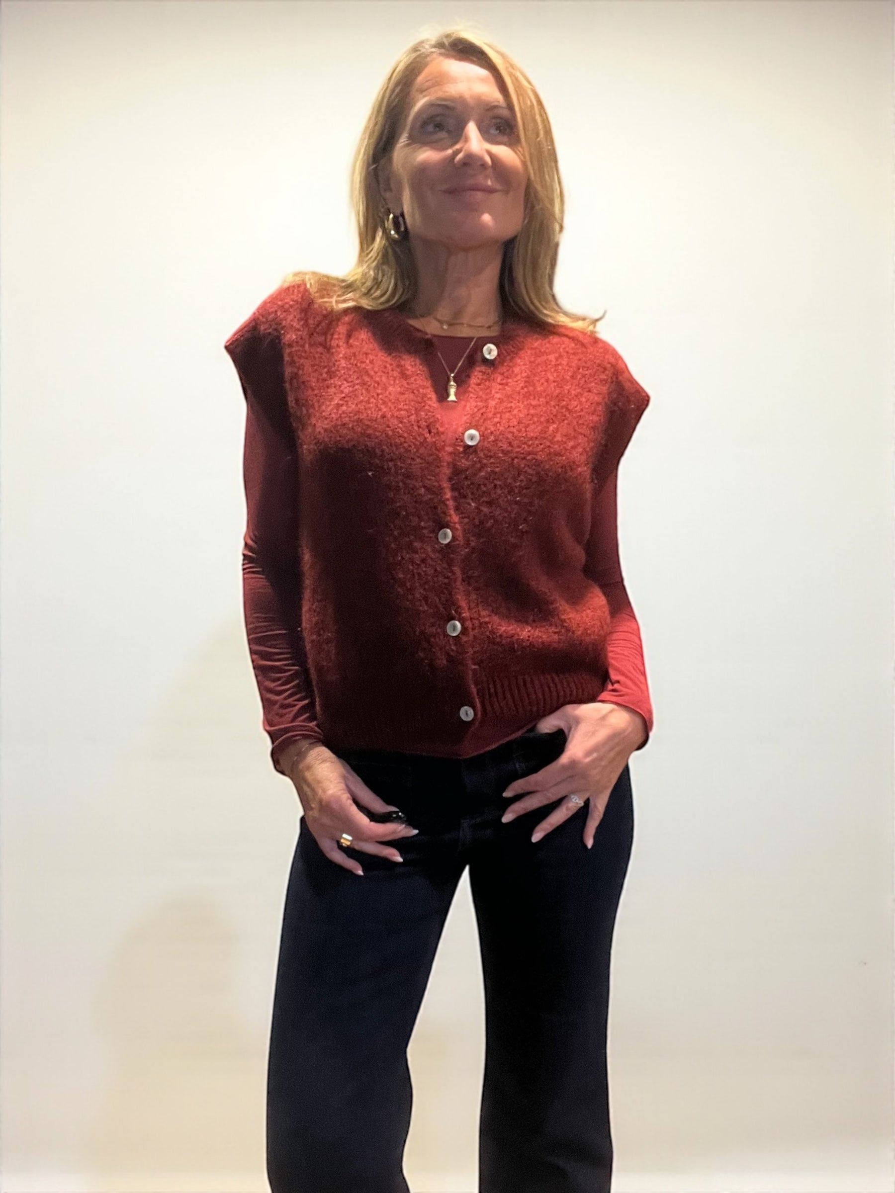 Gilet Victor bordeaux