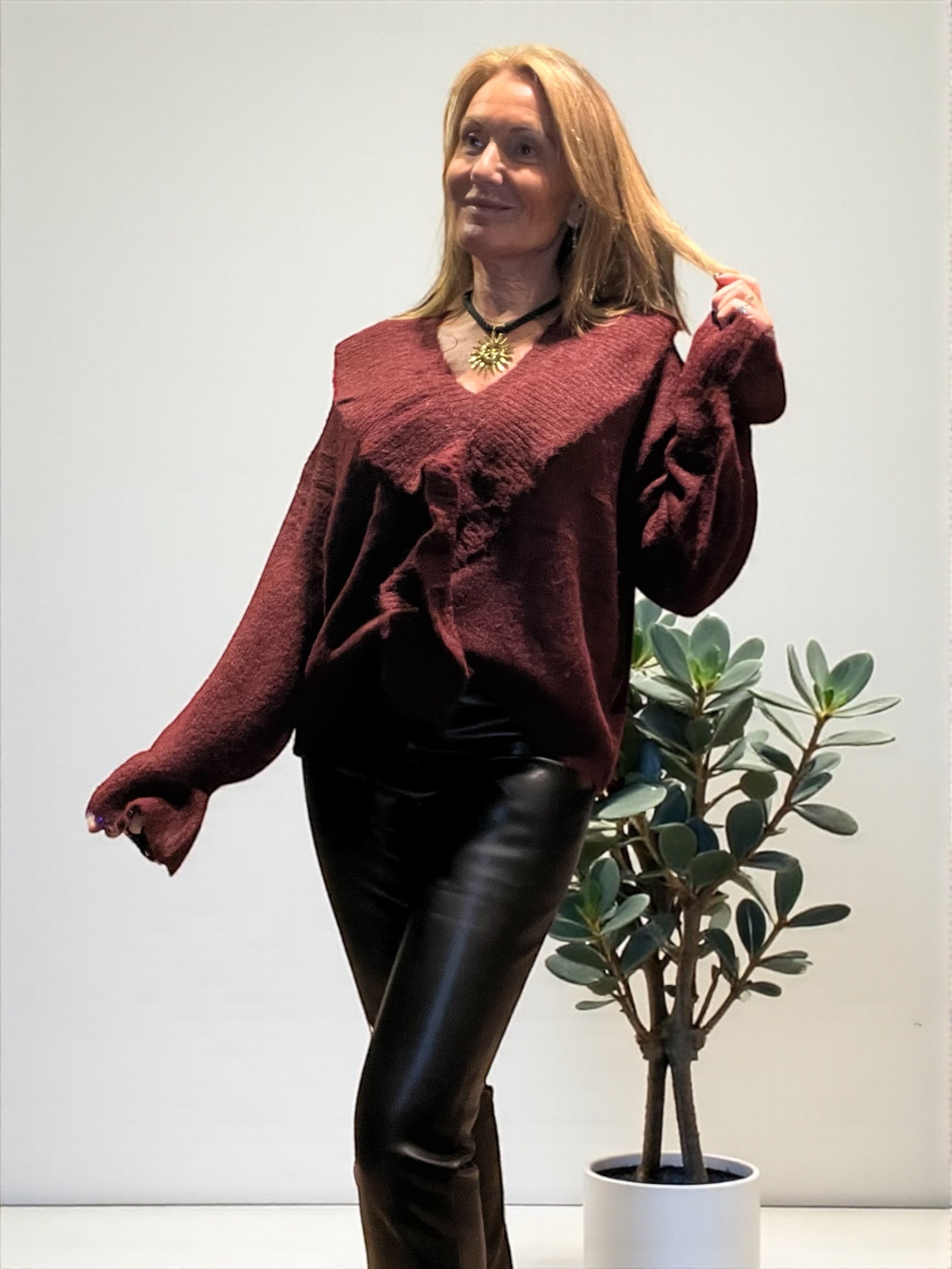 Pull Frontaux Bordeaux 🍷