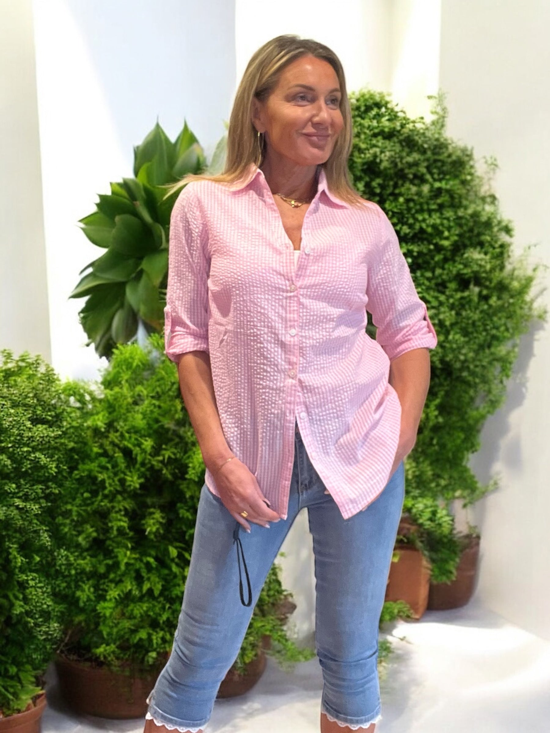 Chemisier Vichy rose🌸