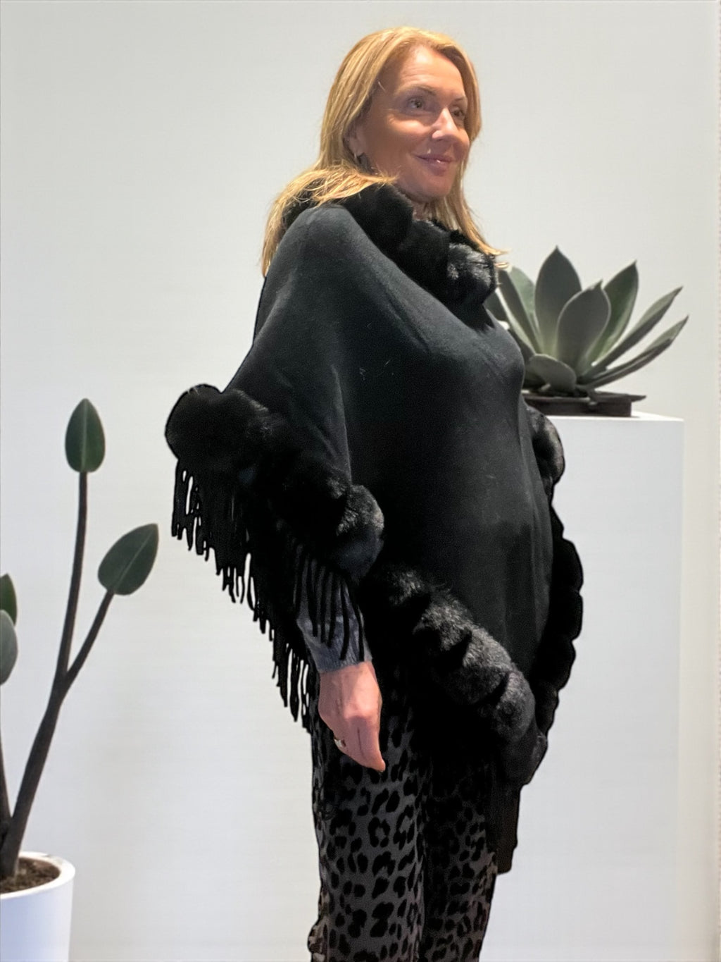 Poncho Floche noir