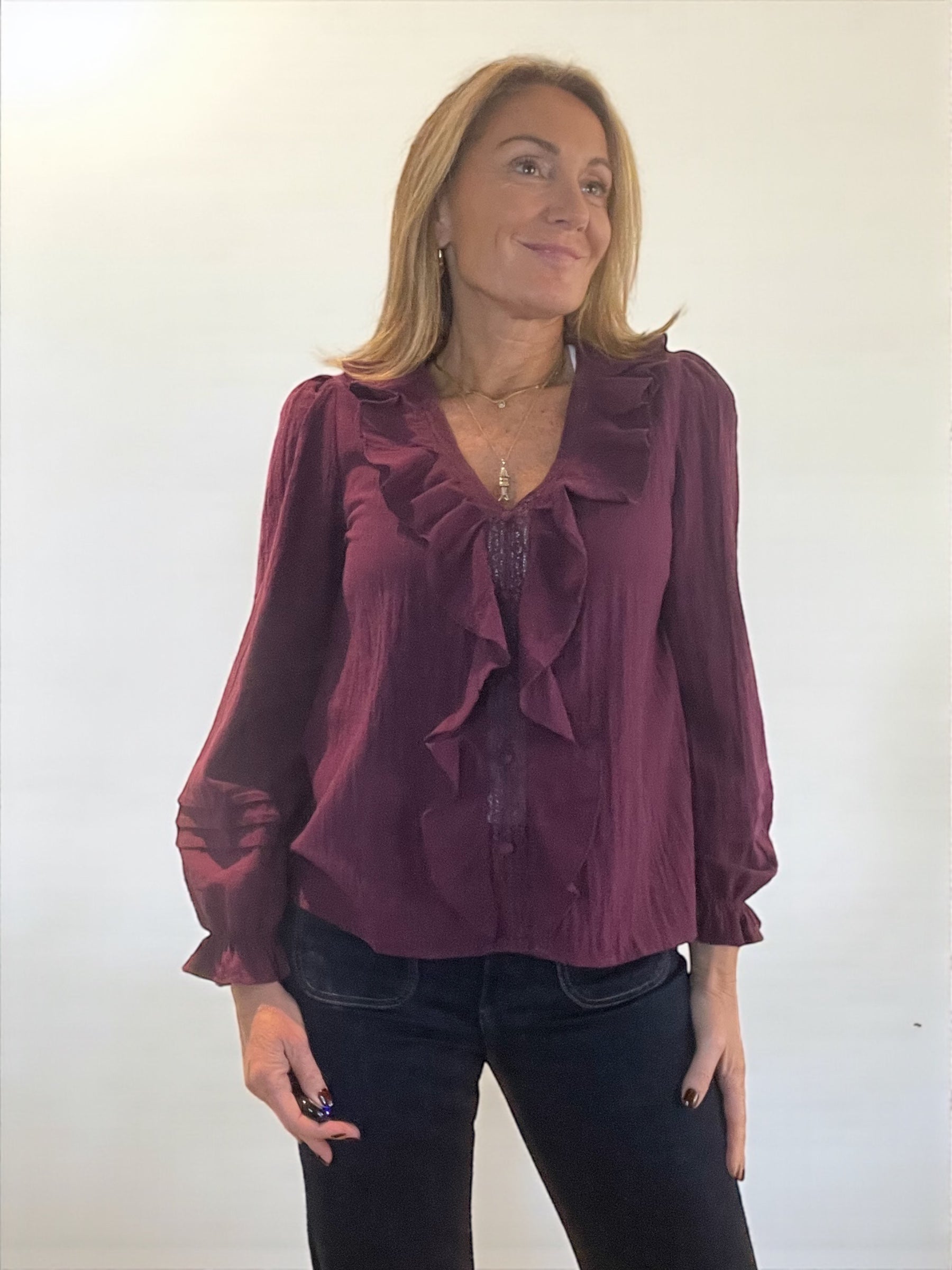 Chemisier Kelly Bordeaux