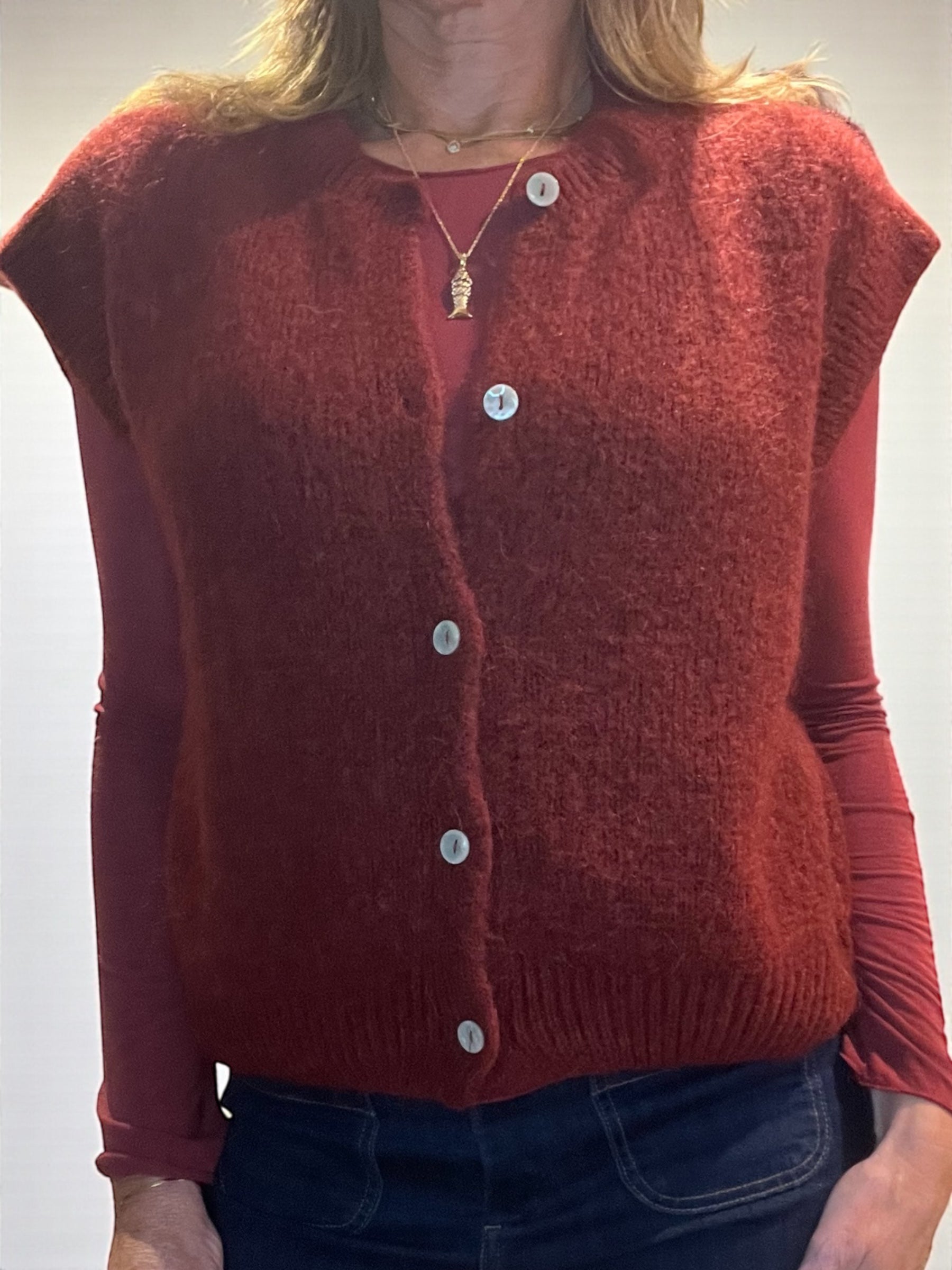 Gilet Victor bordeaux