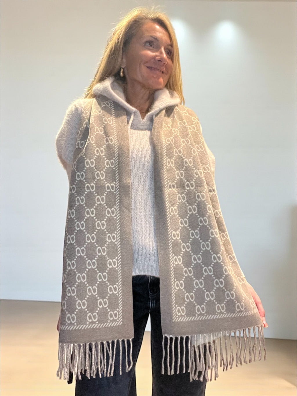 Écharpe Lewis Taupe