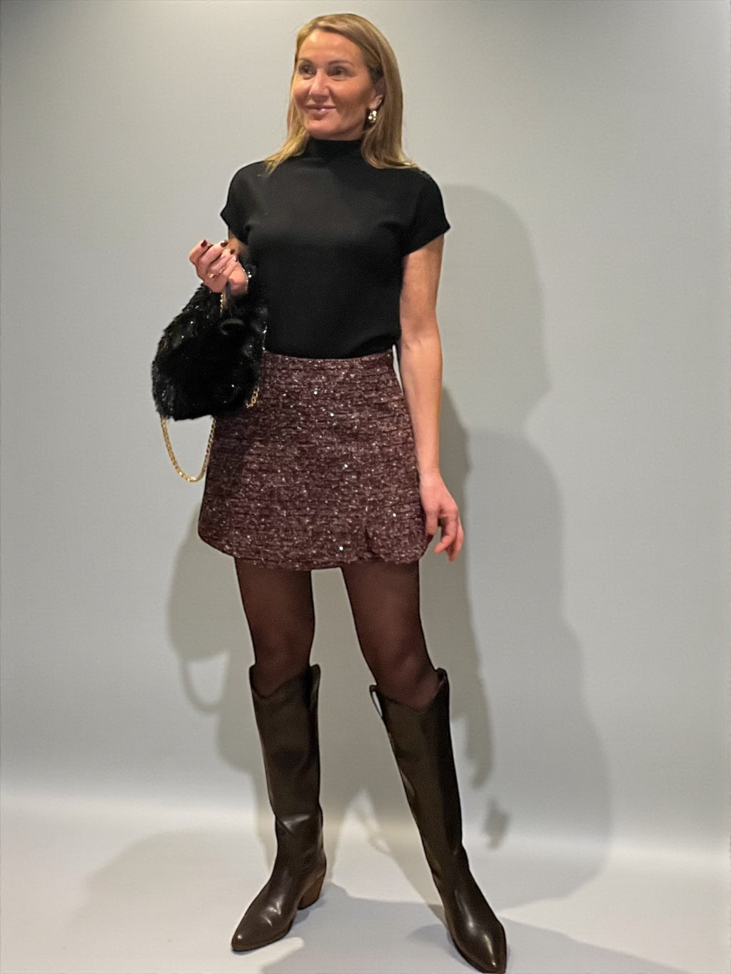 Jupe short bordeaux 🍷