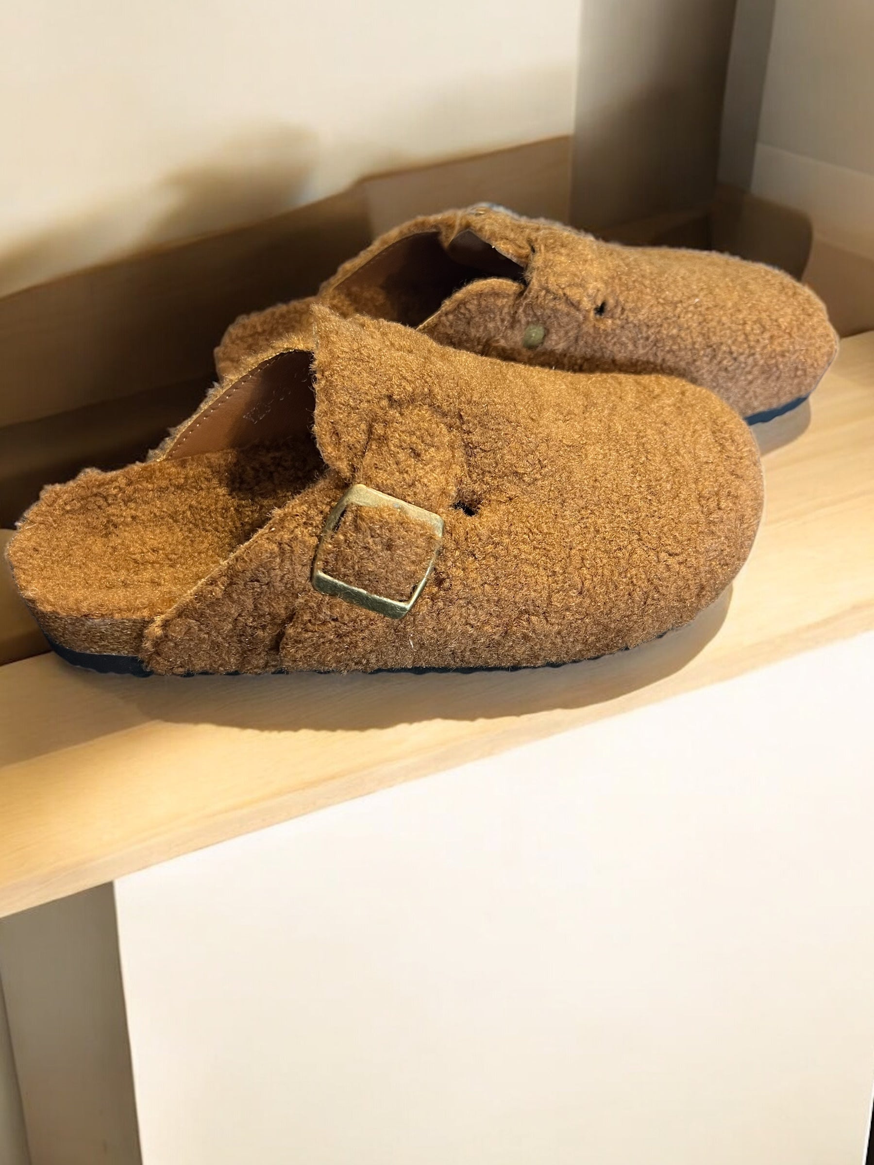 Chaussures Mules pilou Camel