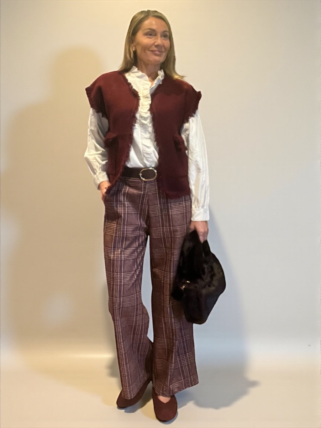 Gilet Ophélie bordeaux