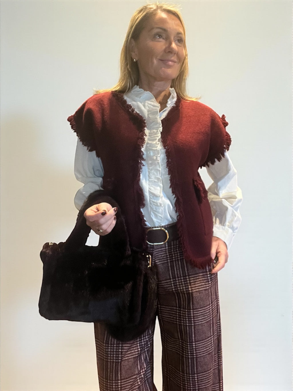 Gilet Ophélie bordeaux