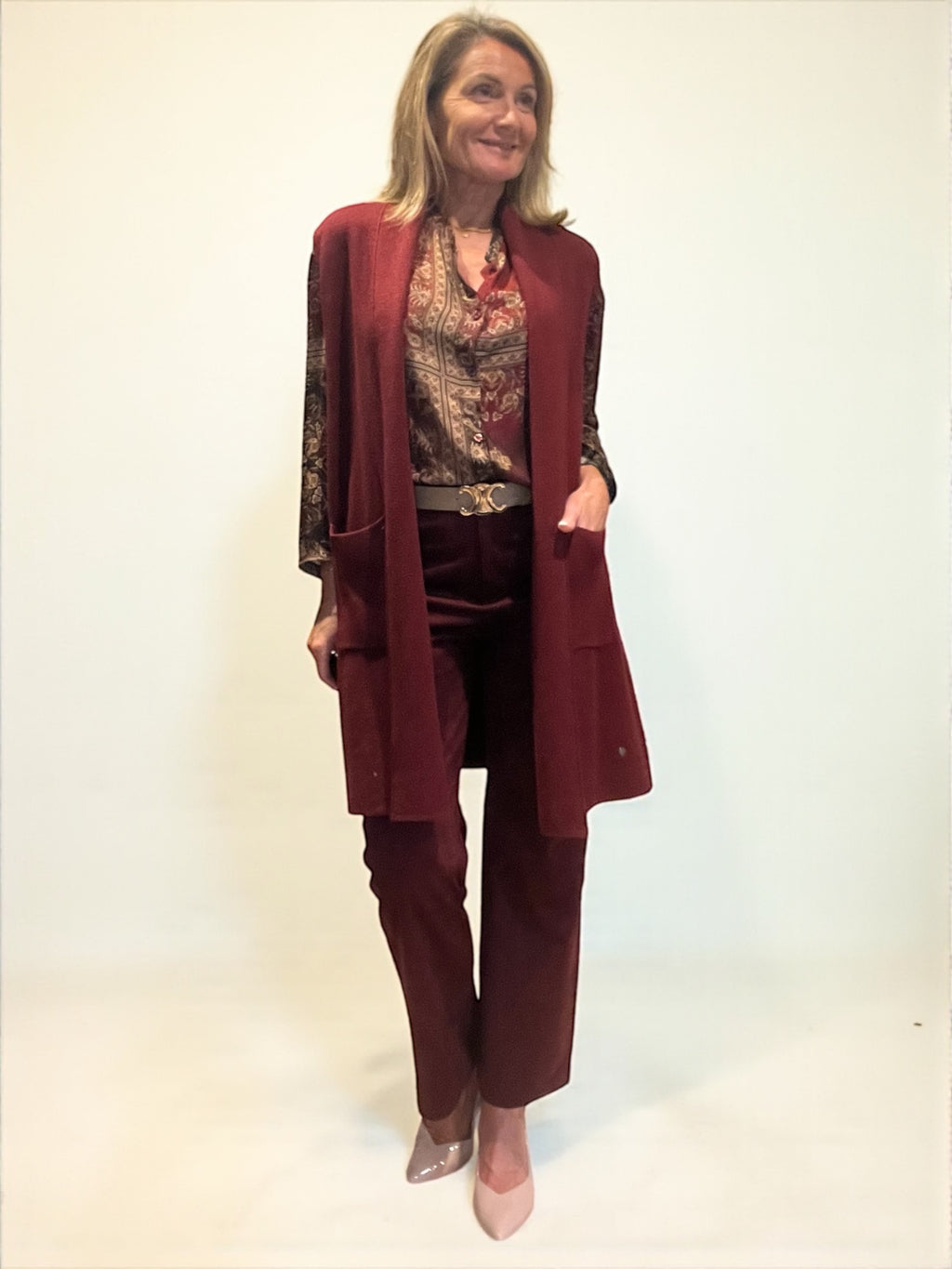 Gilet Moli bordeaux