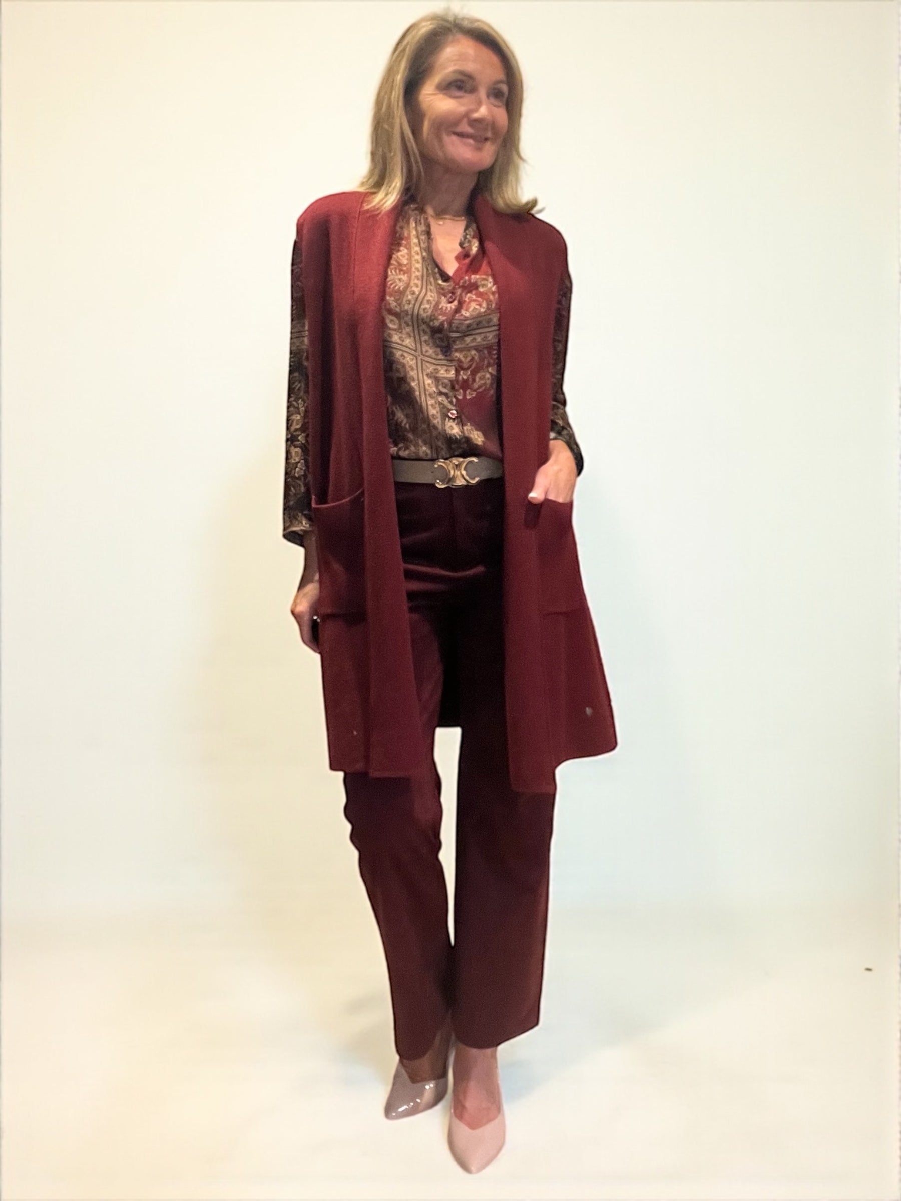 Gilet Moli bordeaux